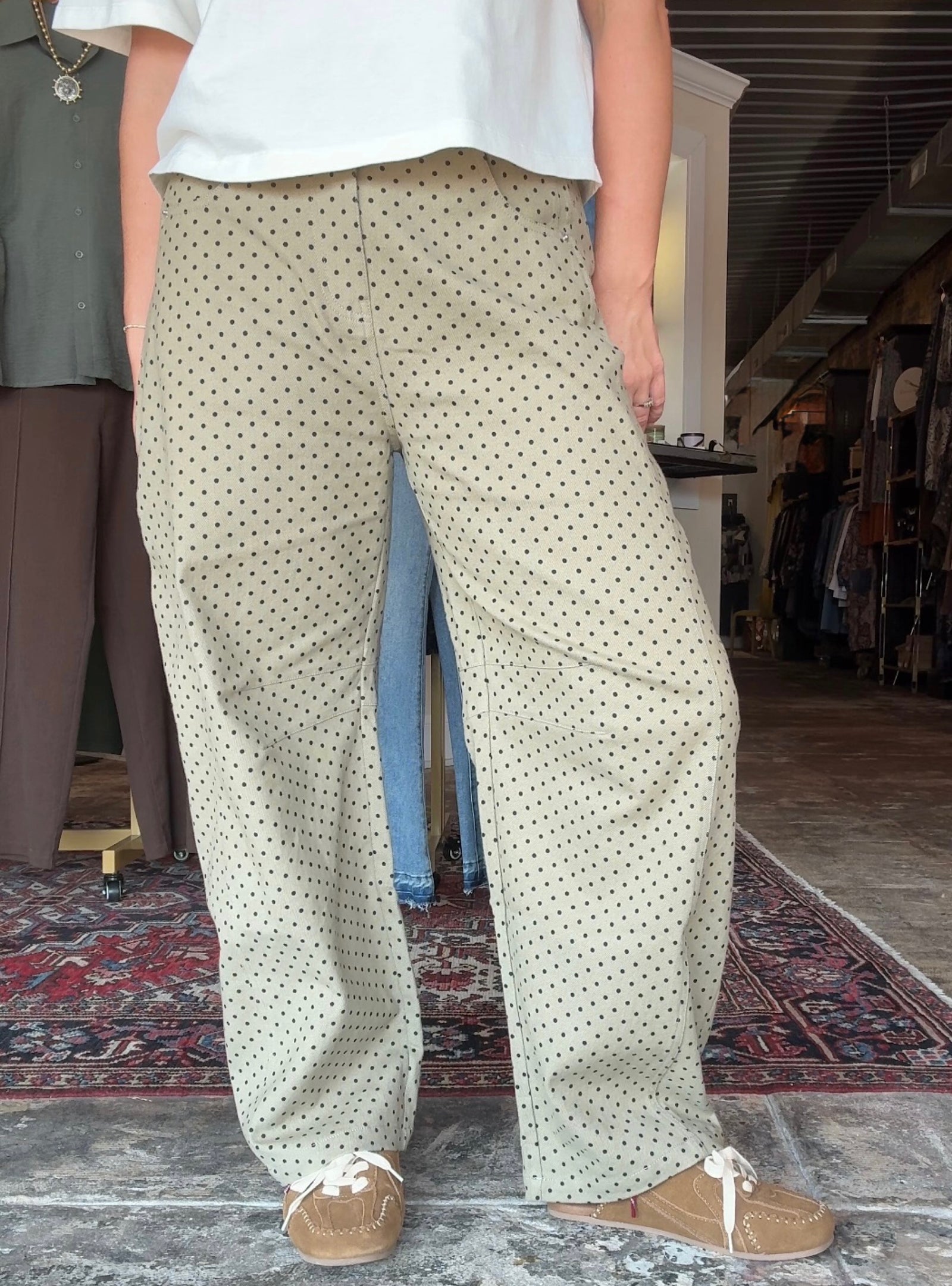 Get Spotted In These Polka Dot Barrel Jeans