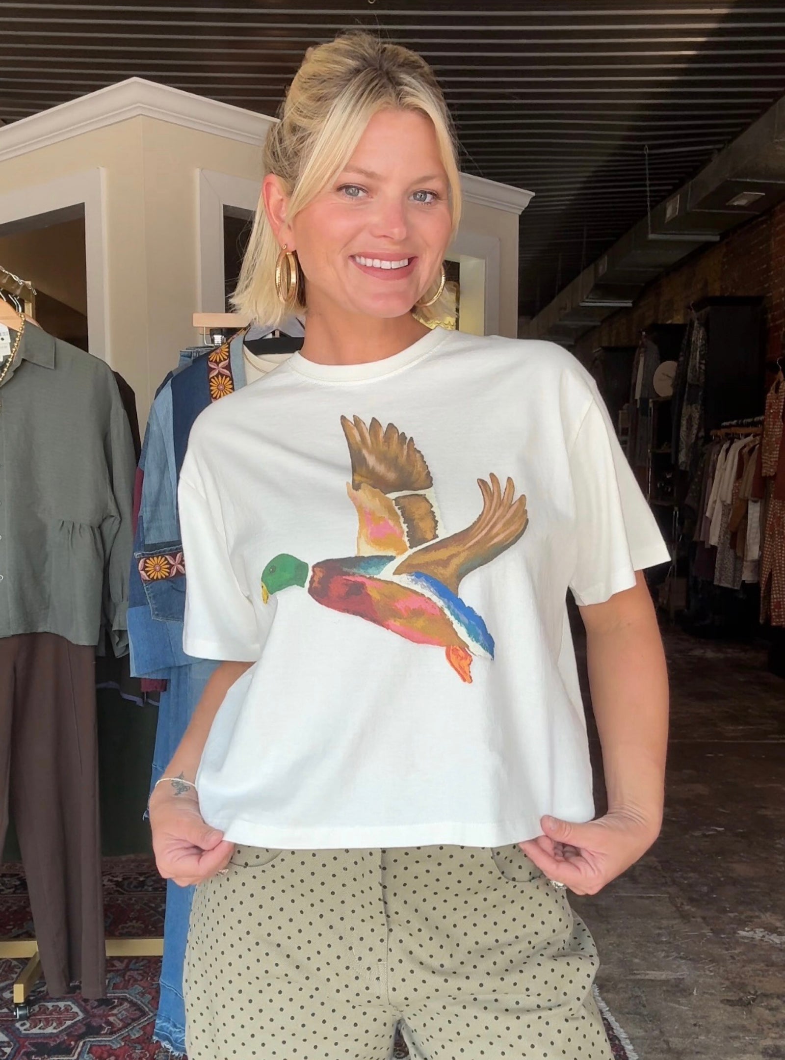 Feeling Ducky Flying Mallard Tee