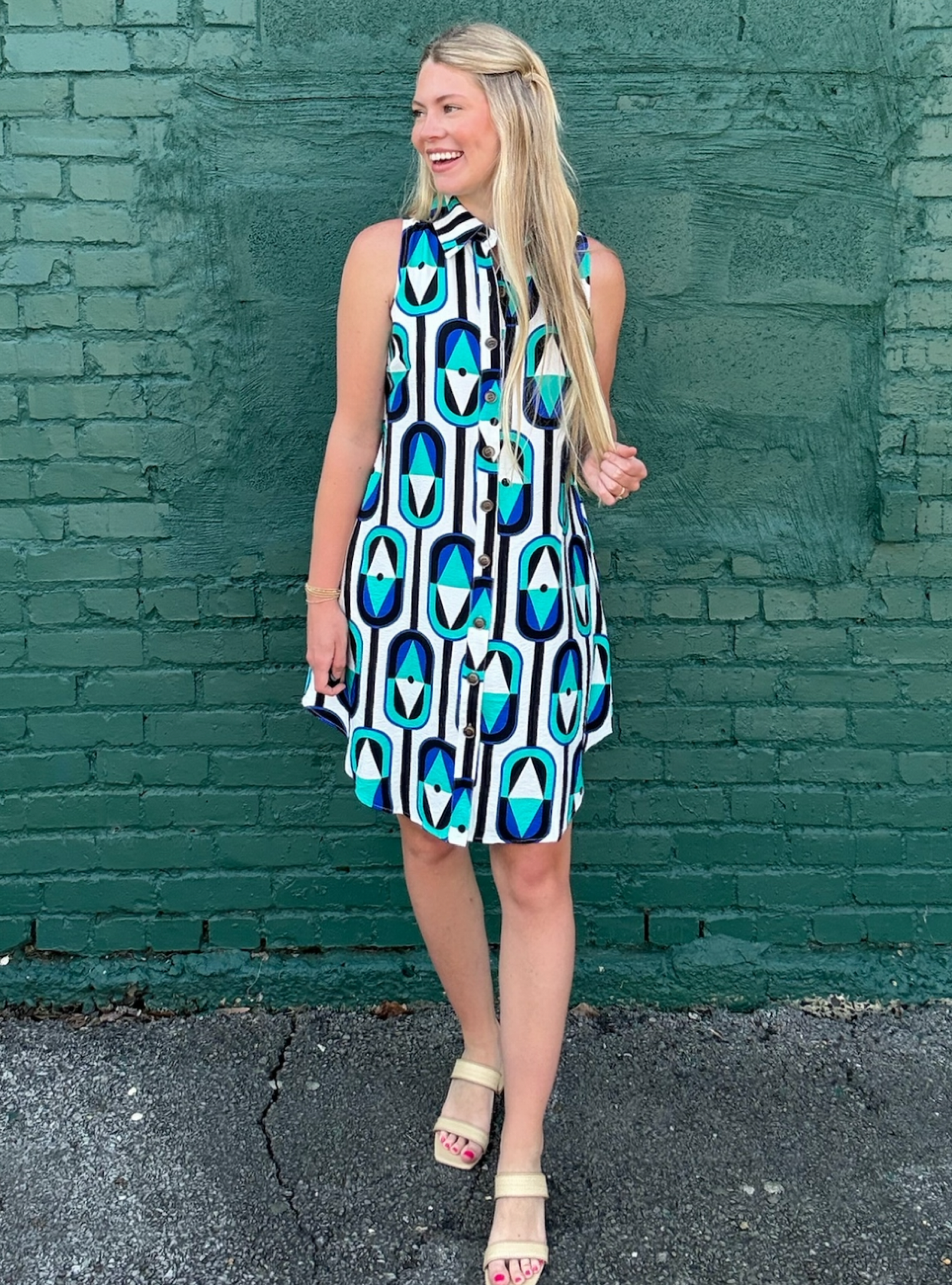 Boho Chic Geometric Sleeveless Dress