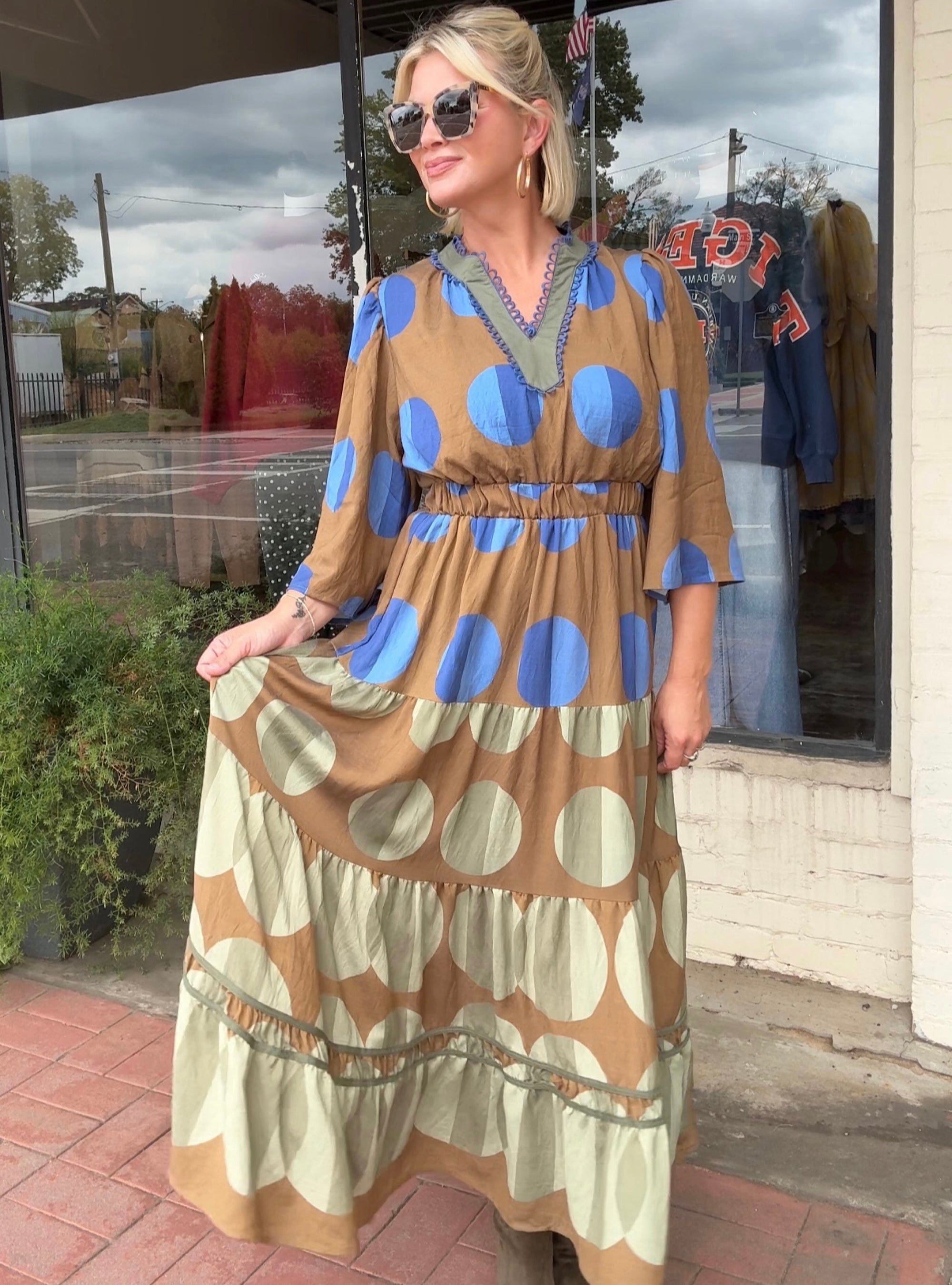 Fall In Full Circle Midi Dress
