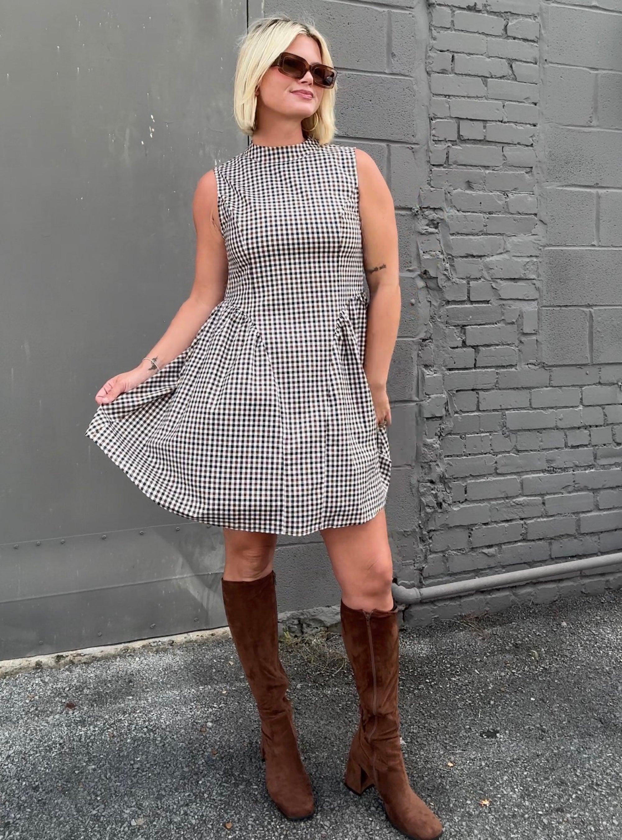 Giving A Gingham Moment Dress