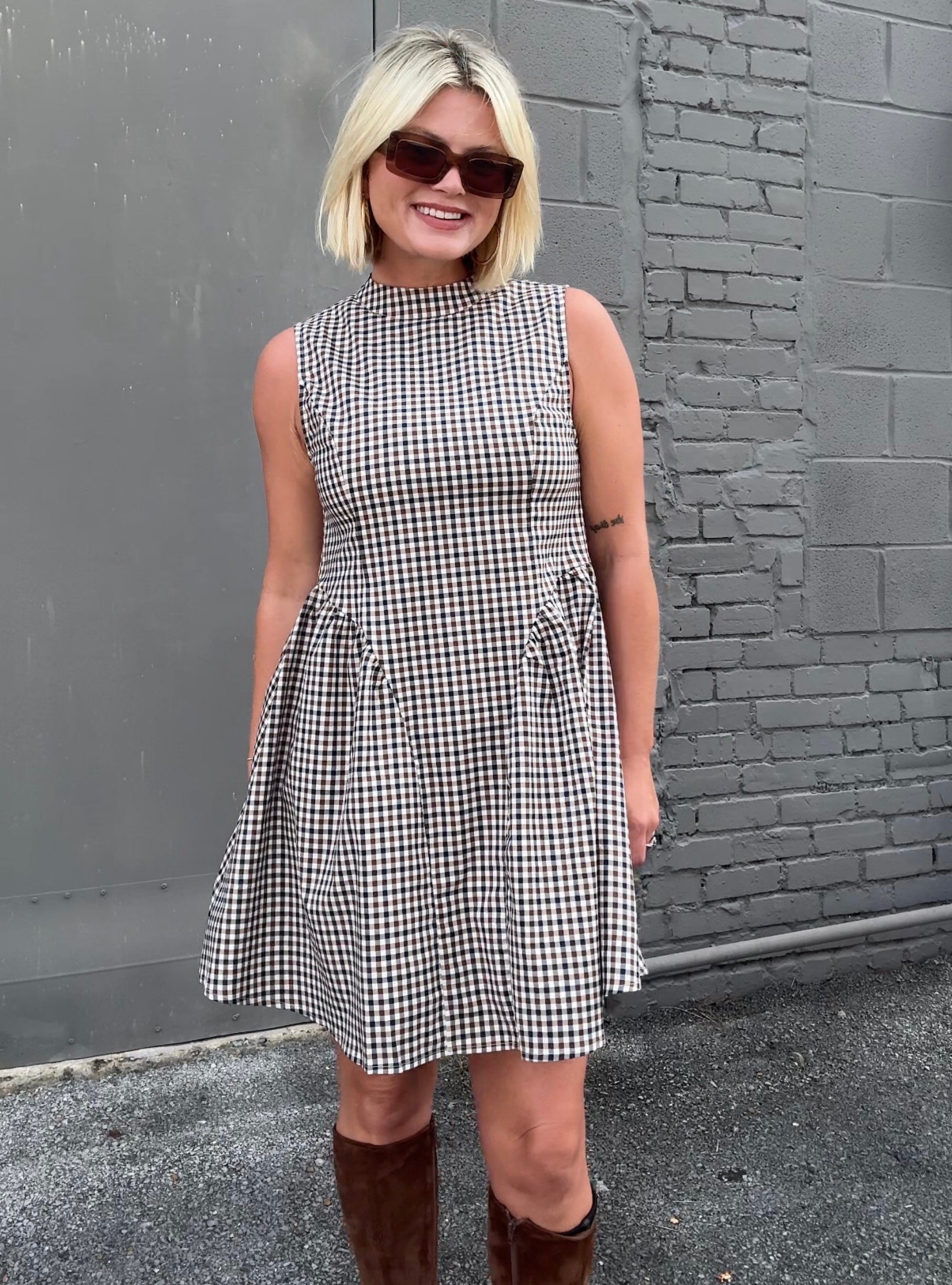 Giving A Gingham Moment Dress