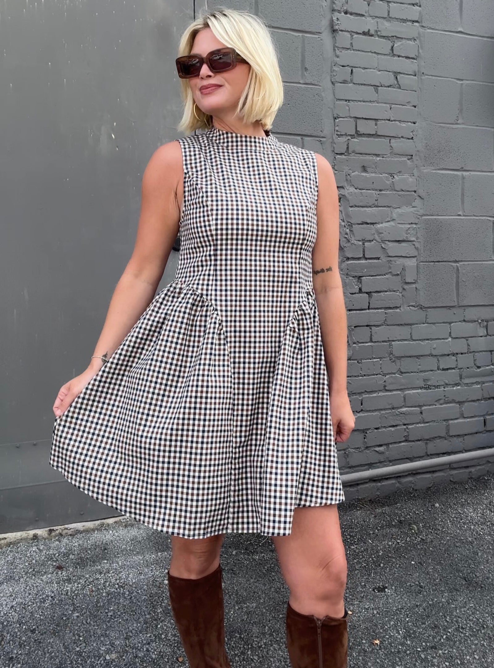 Giving A Gingham Moment Dress