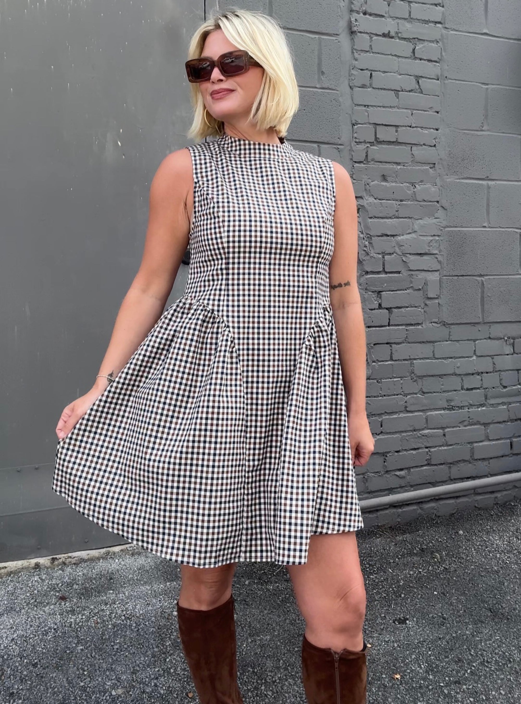 Giving A Gingham Moment Dress