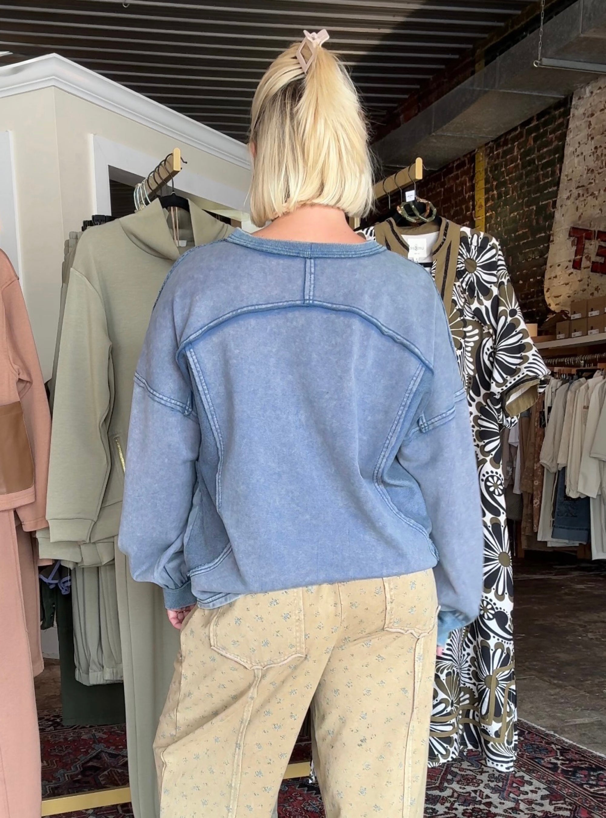 Blue-tifully Basic Mineral Wash Top