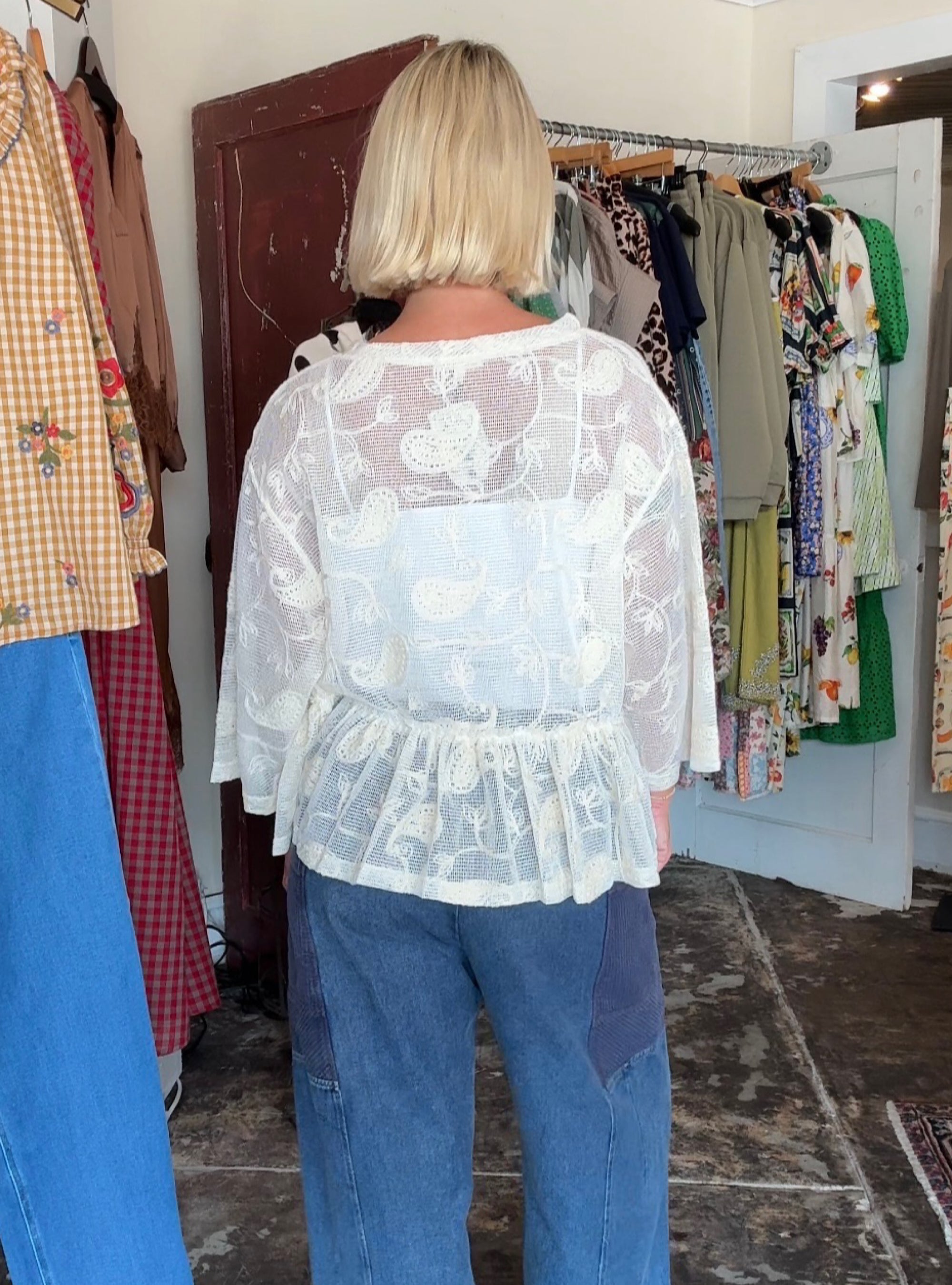 Delicate Details Natural Lace Top