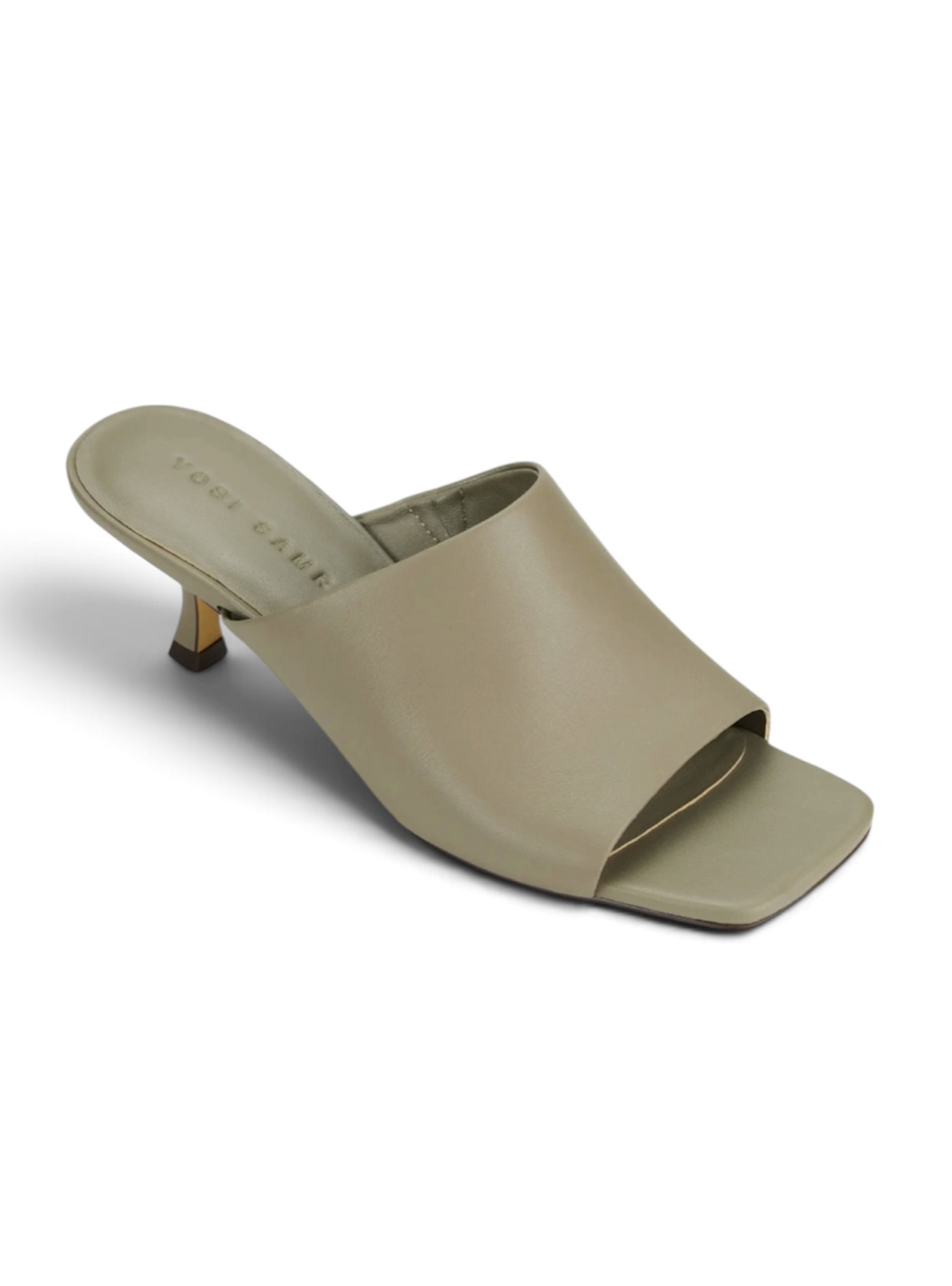 Yosi Samra Wren Kitten Heel Taupe Mule