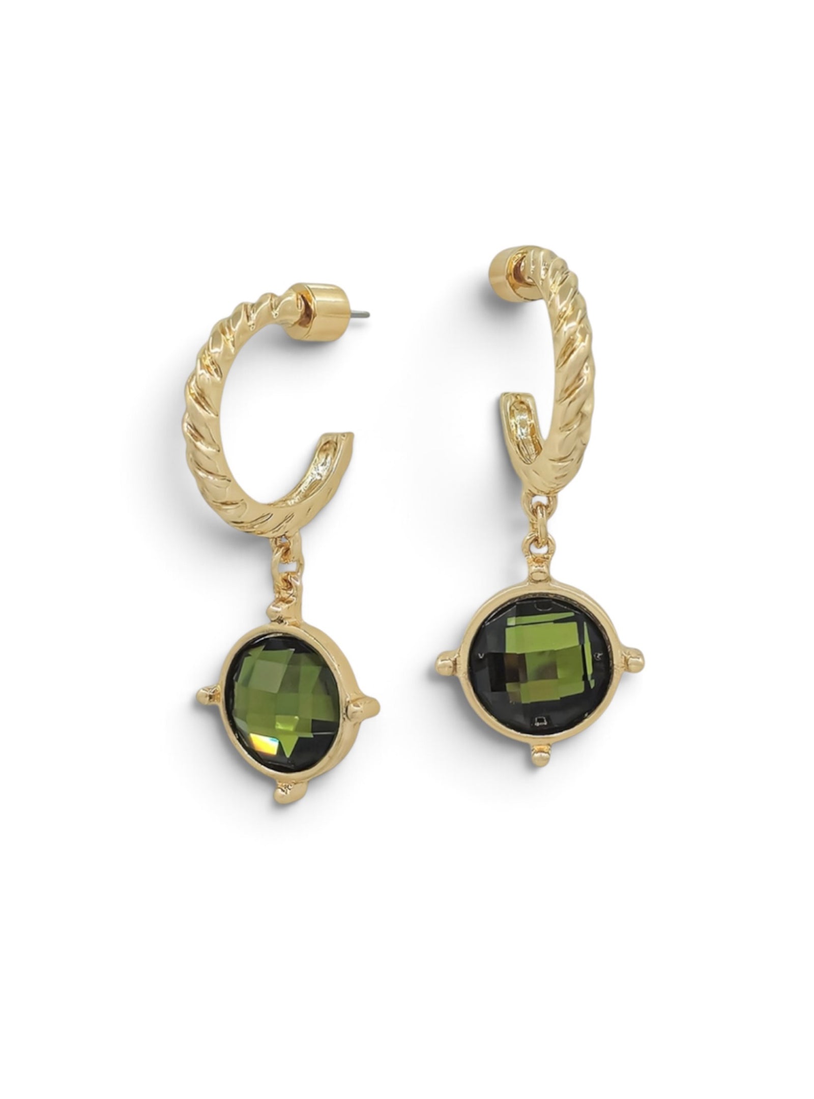 Hoops To Be Noticed Earrings - Olive
