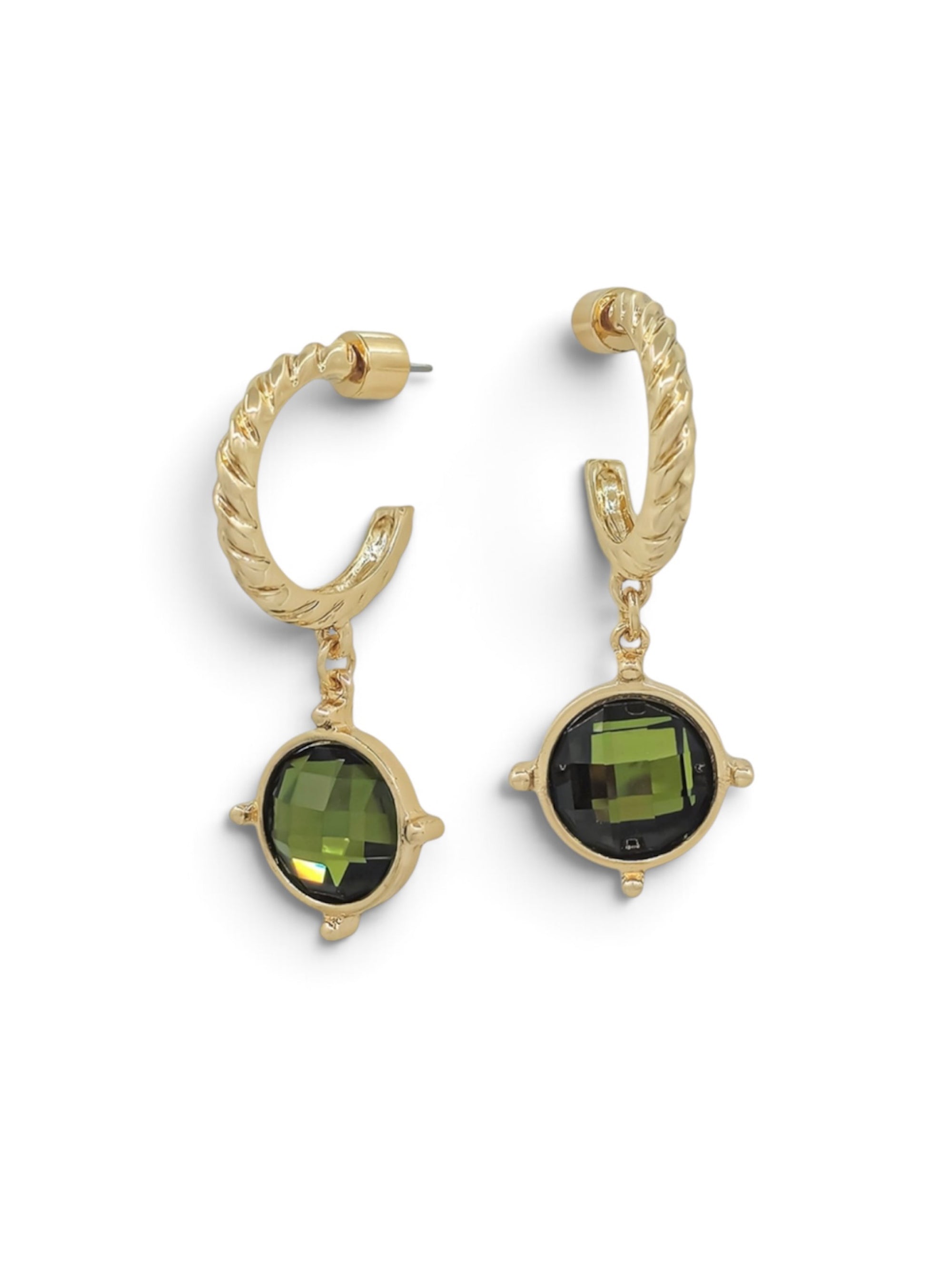 Hoops To Be Noticed Earrings - Olive