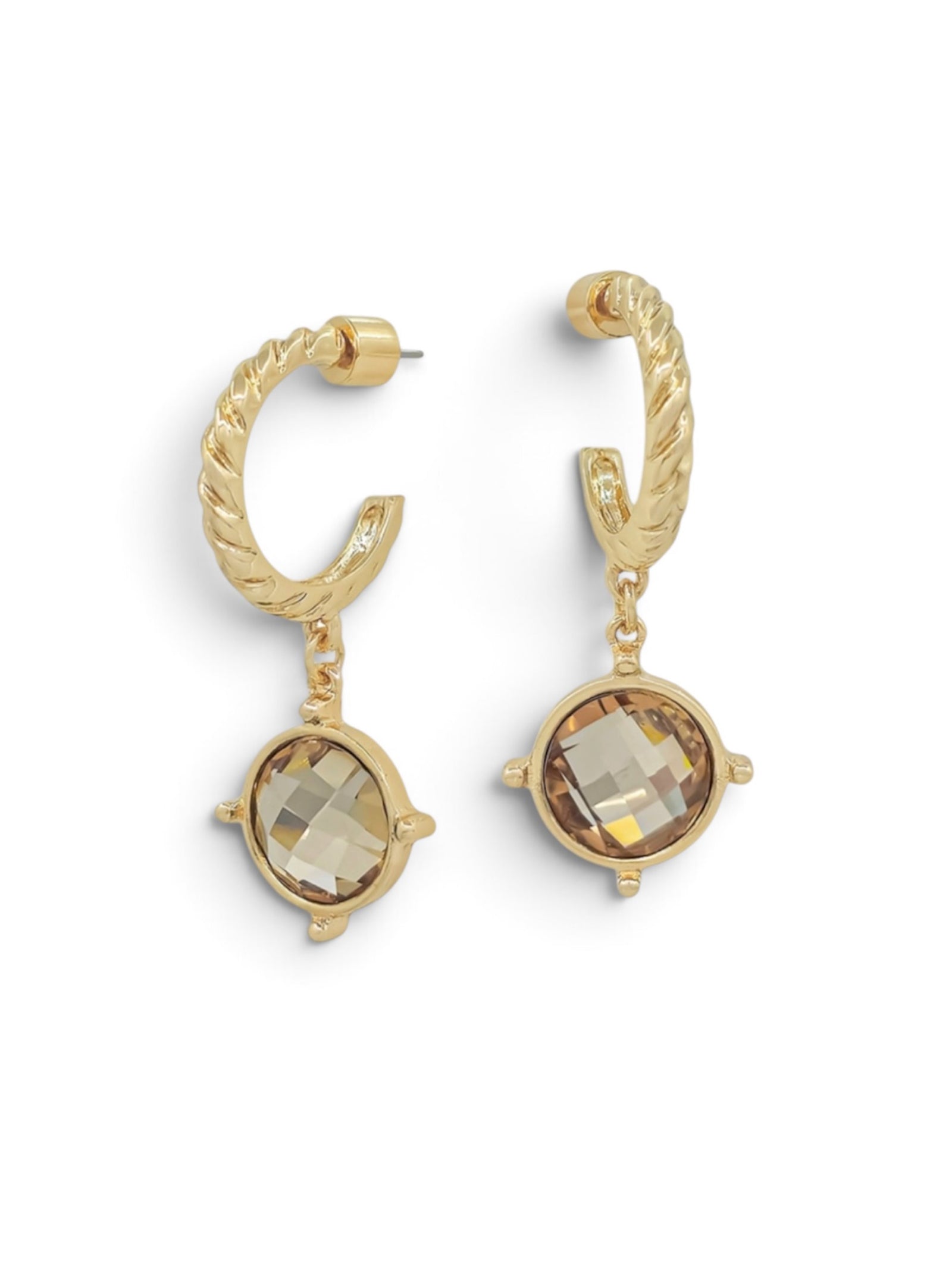 Hoops To Be Noticed Earrings - Champagne