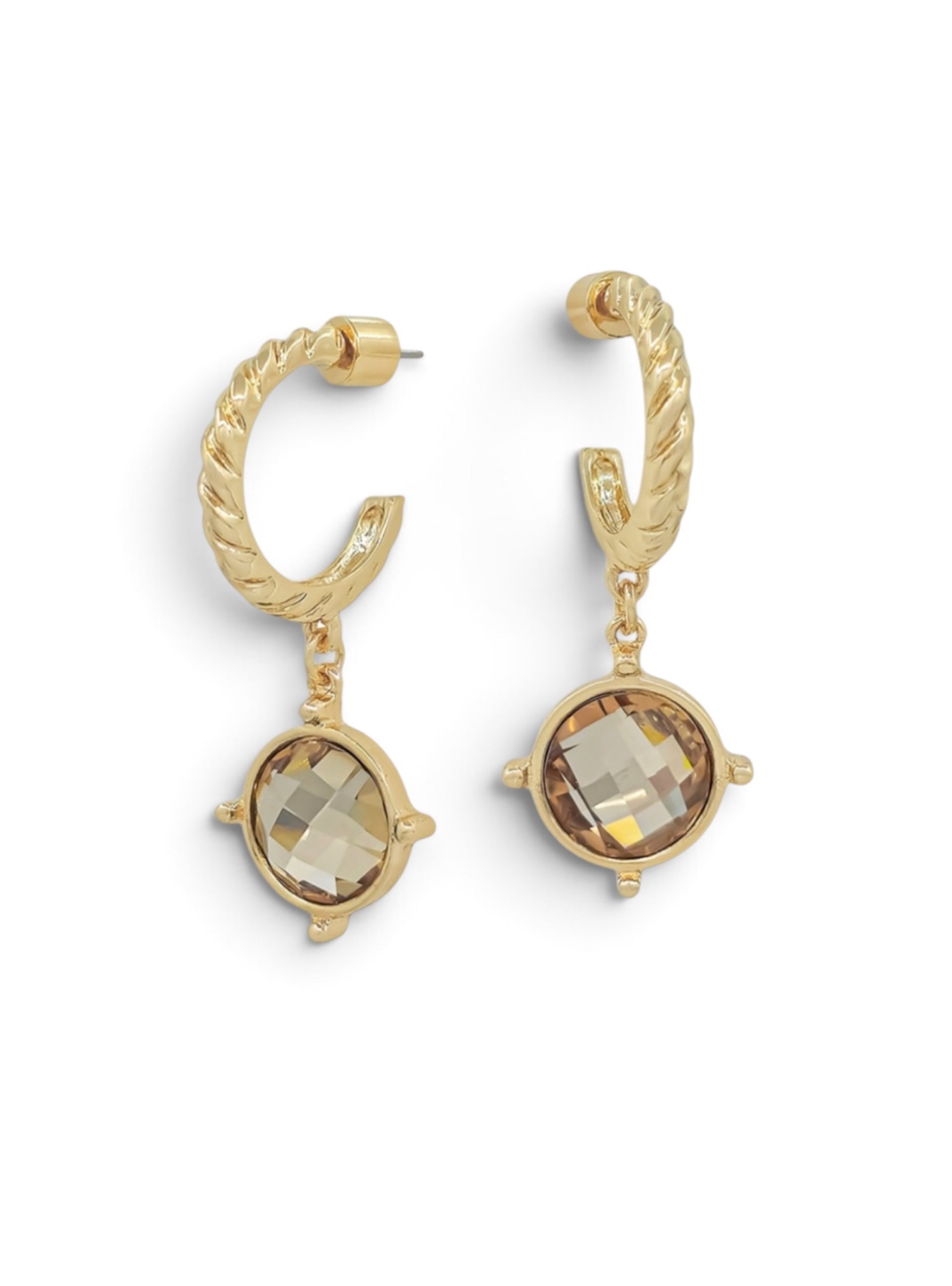Hoops To Be Noticed Earrings - Champagne