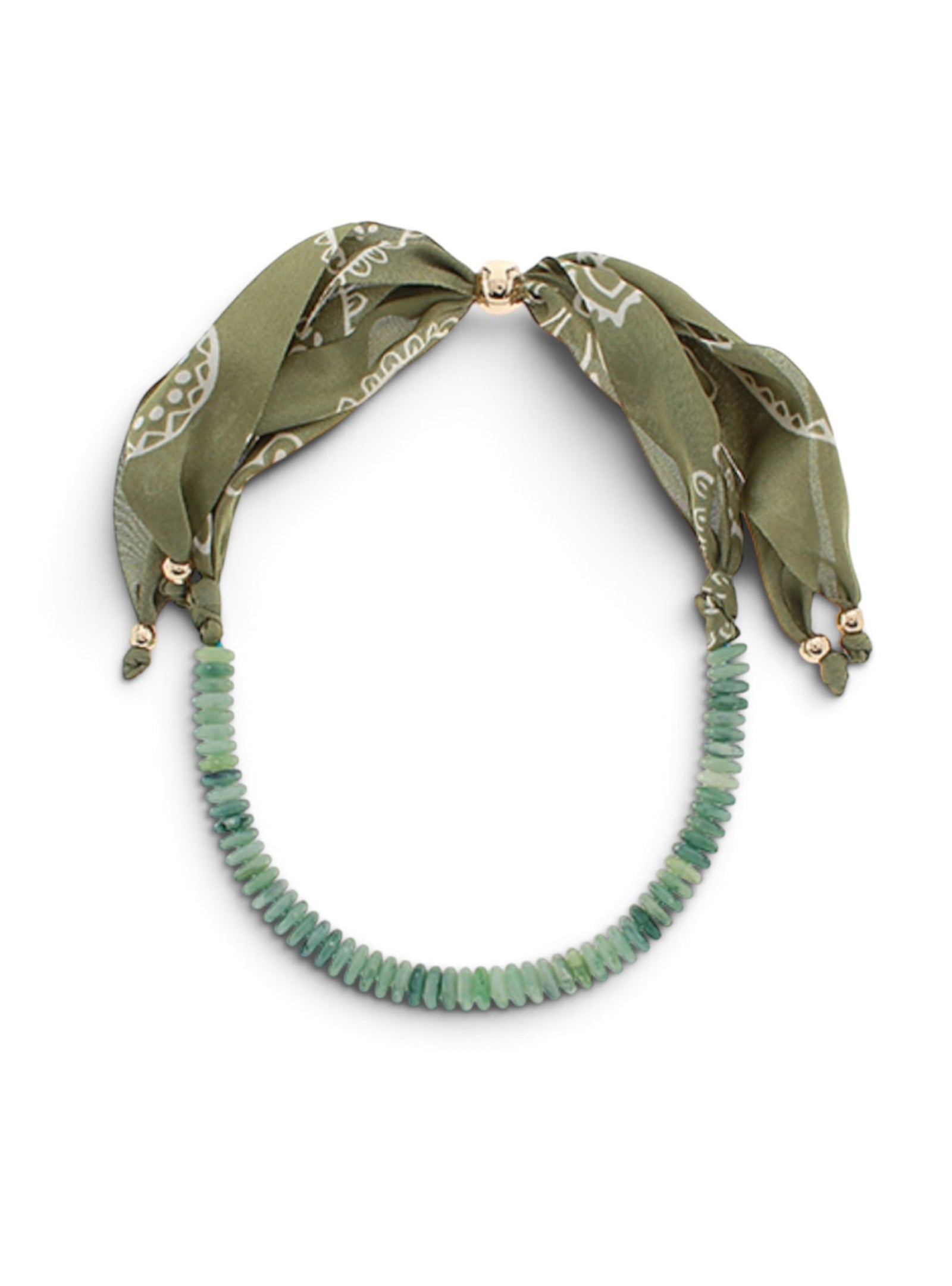 Serving Olive With A Twist Scarf Necklace