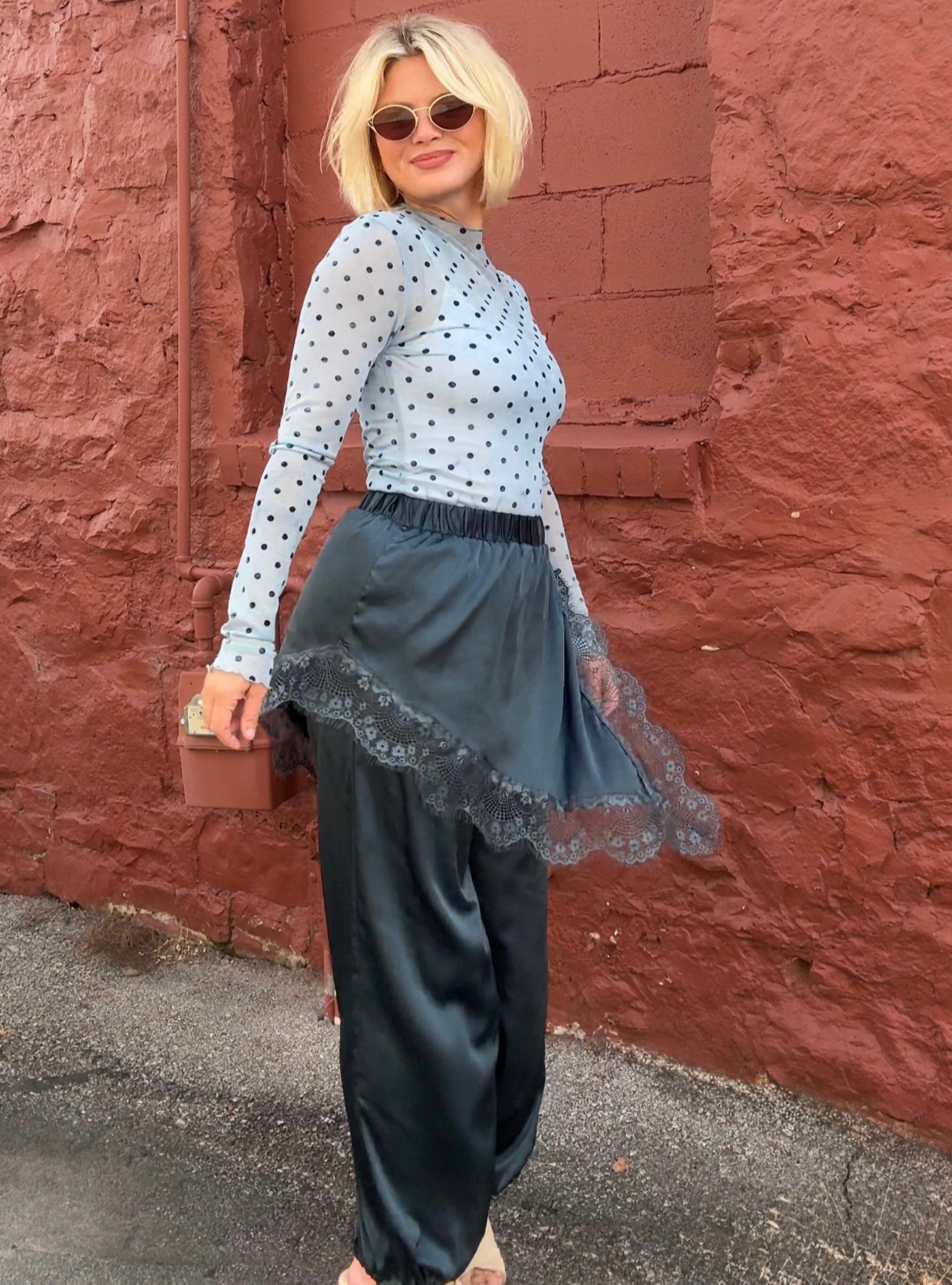 Teal The Show Skirted Jogger Pant