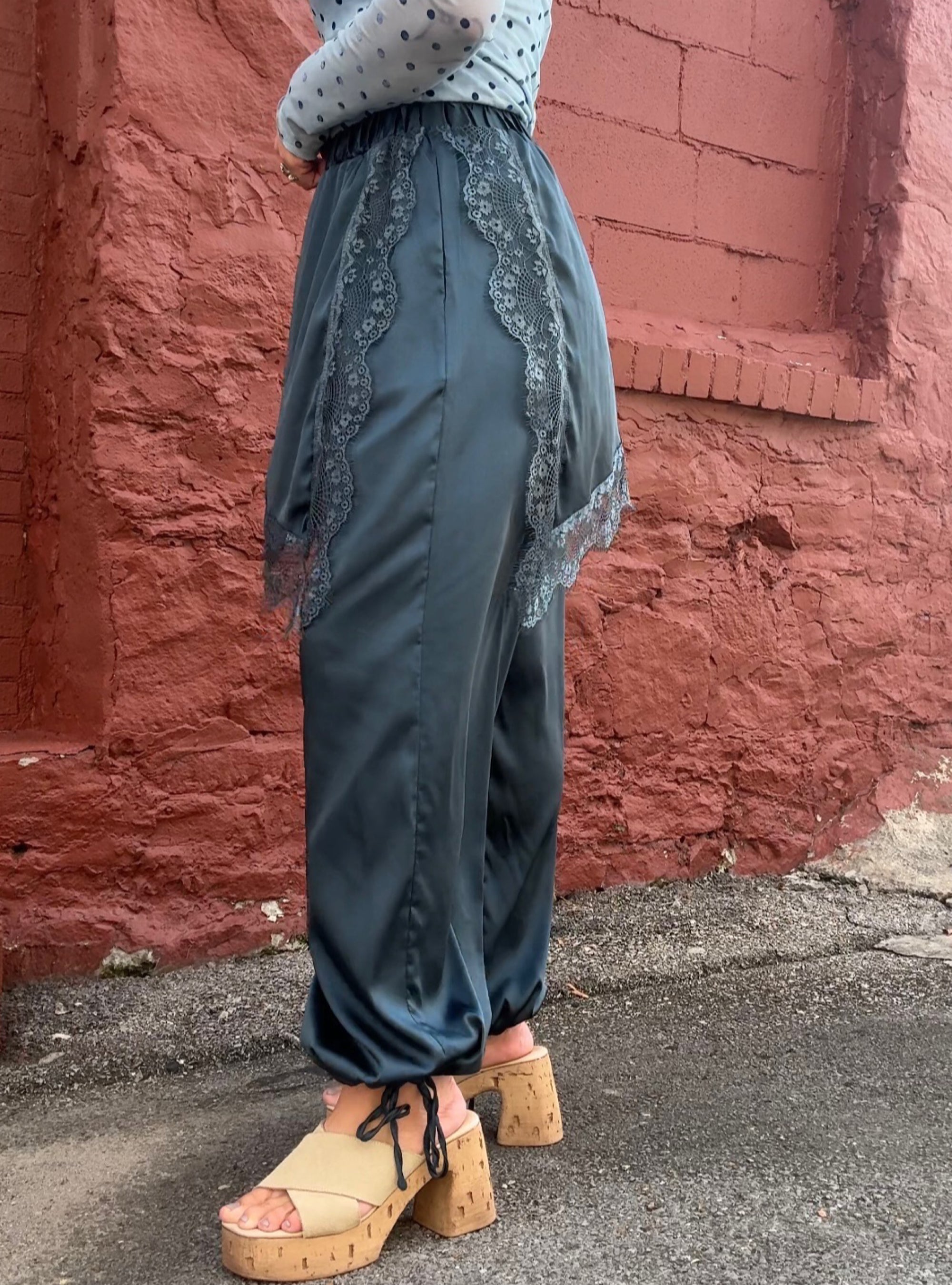 Teal The Show Skirted Jogger Pant
