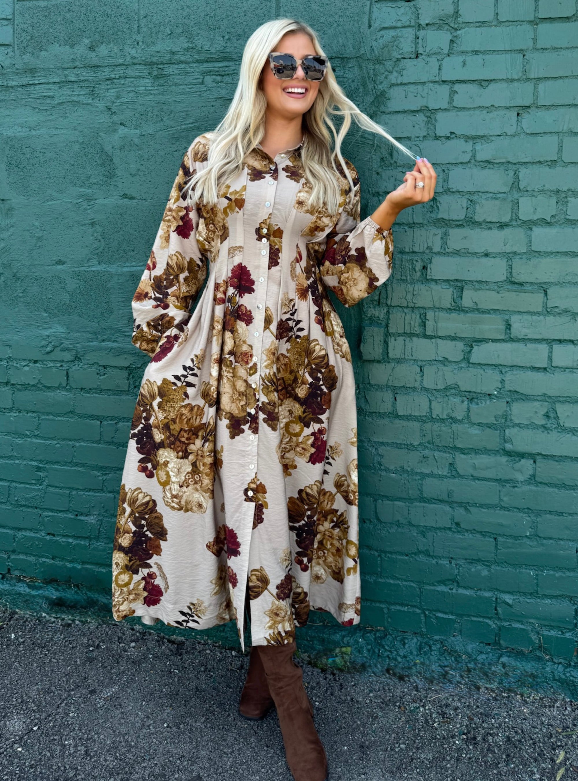 A Whole Latte Cute Printed Dress