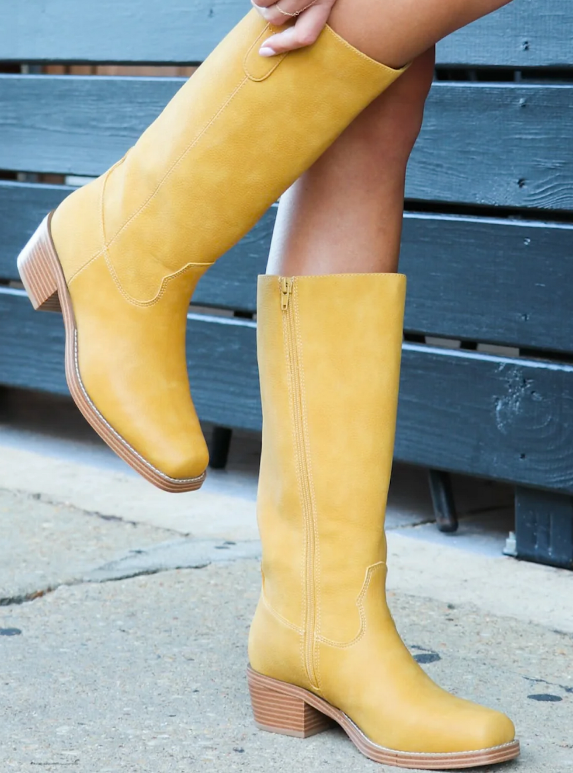 MIA Duston Western Tall Boots - Banana