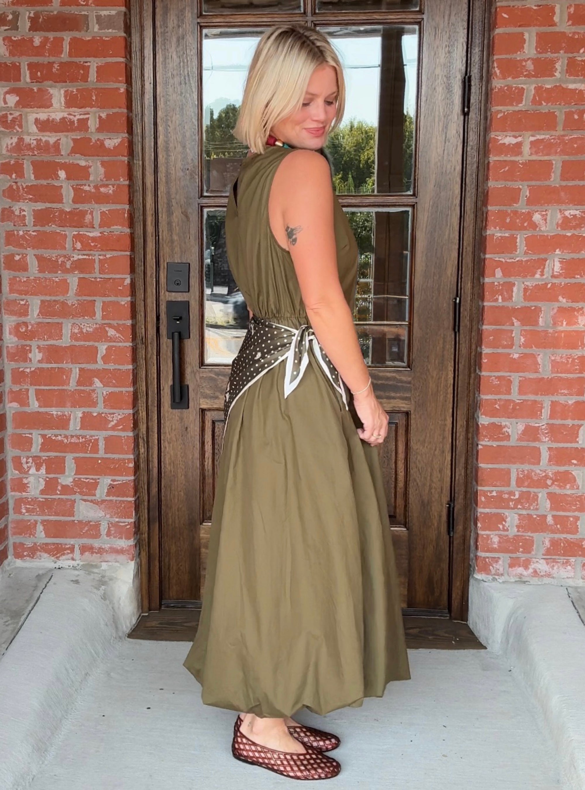 Wrapped Up To Wow Scarf Midi Dress
