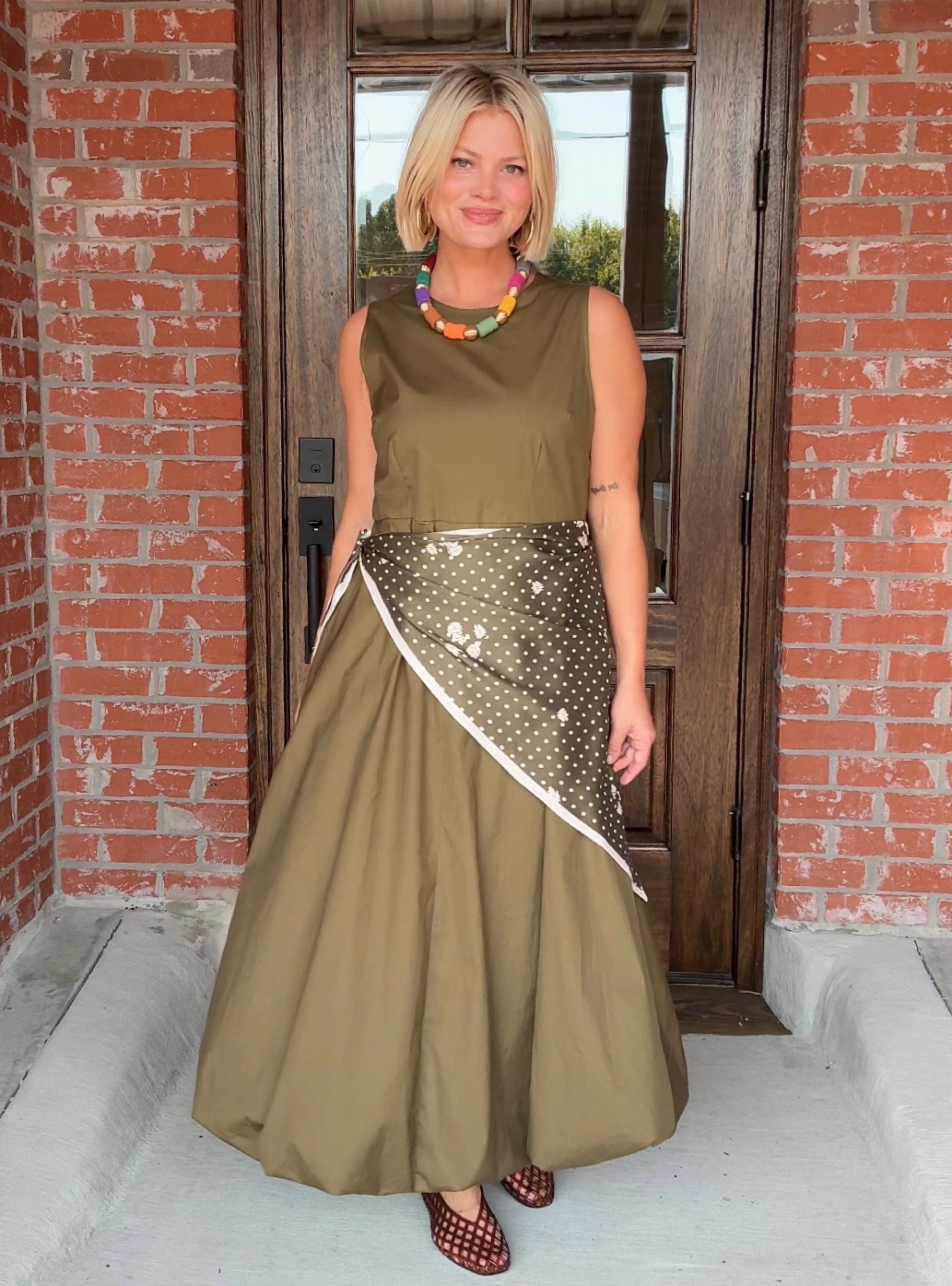 Wrapped Up To Wow Scarf Midi Dress