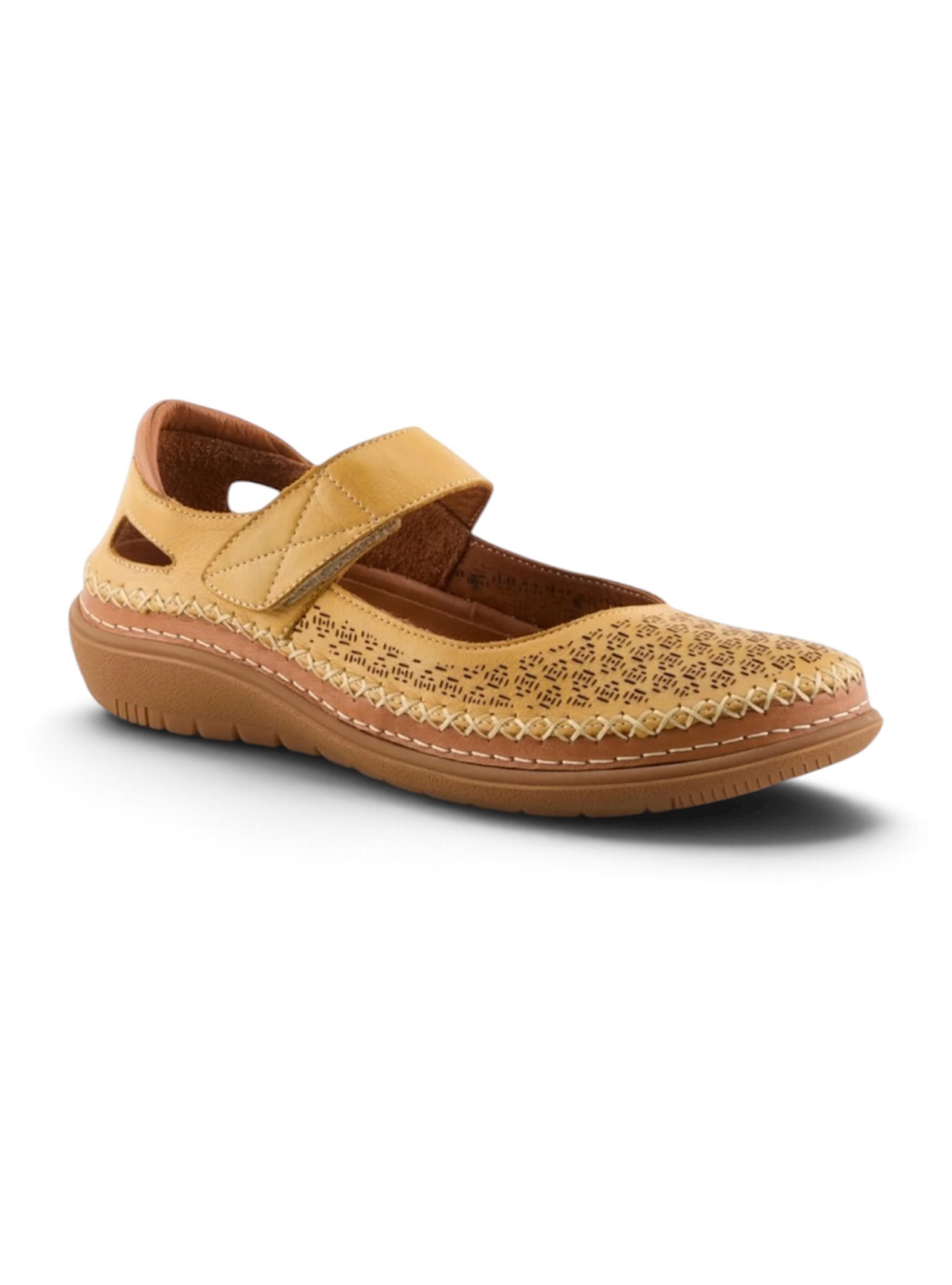 Spring Step Janah Yellow Mary Jane Shoes