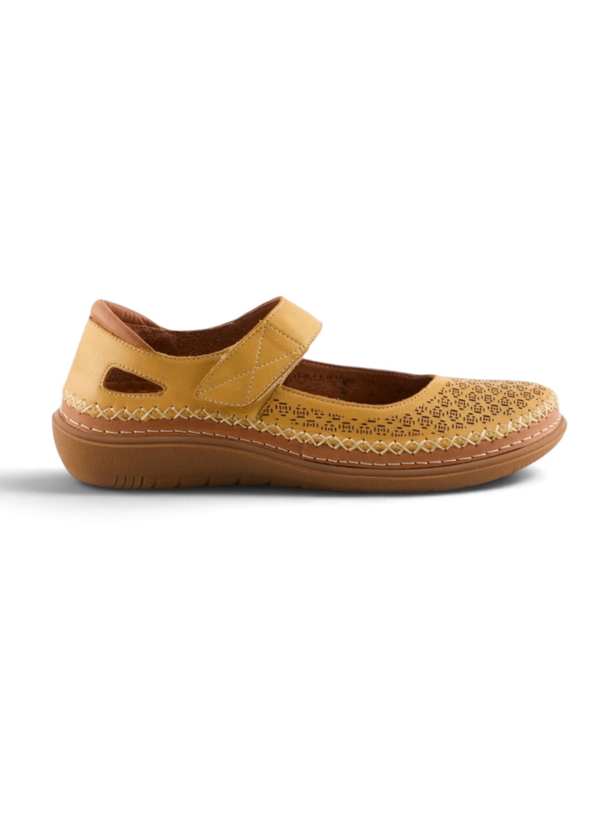 Spring Step Janah Yellow Mary Jane Shoes
