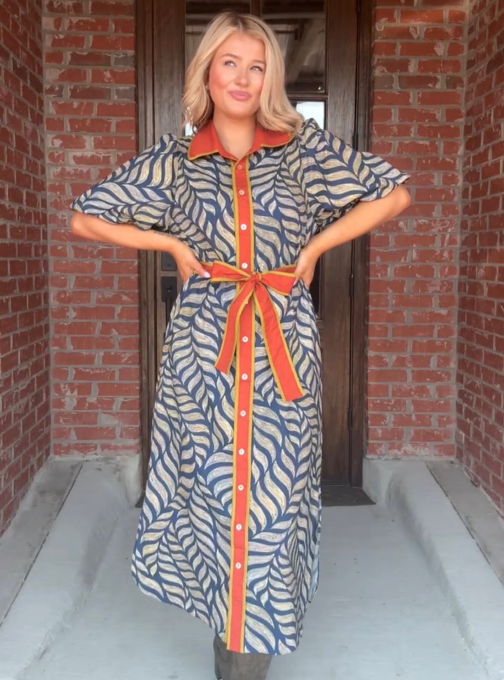 Turning Over A New Leaf Midi Dress