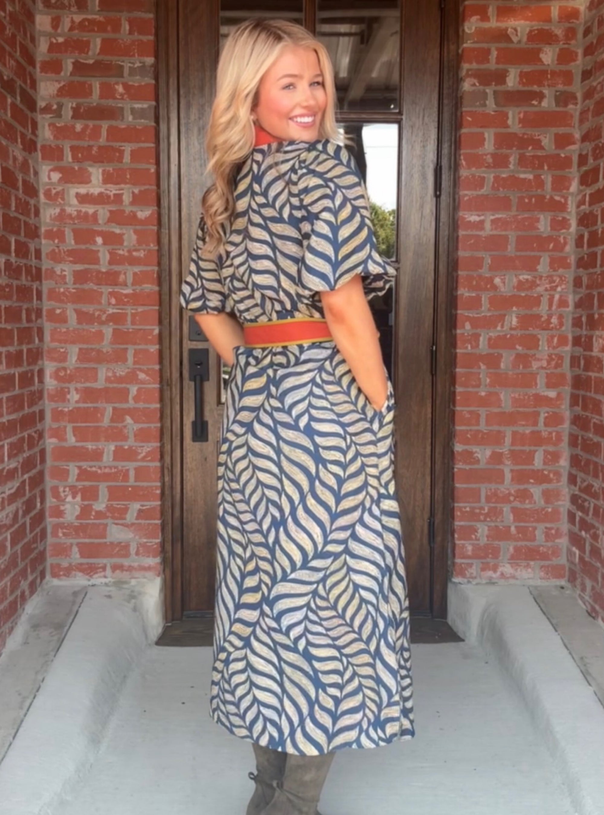 Turning Over A New Leaf Midi Dress