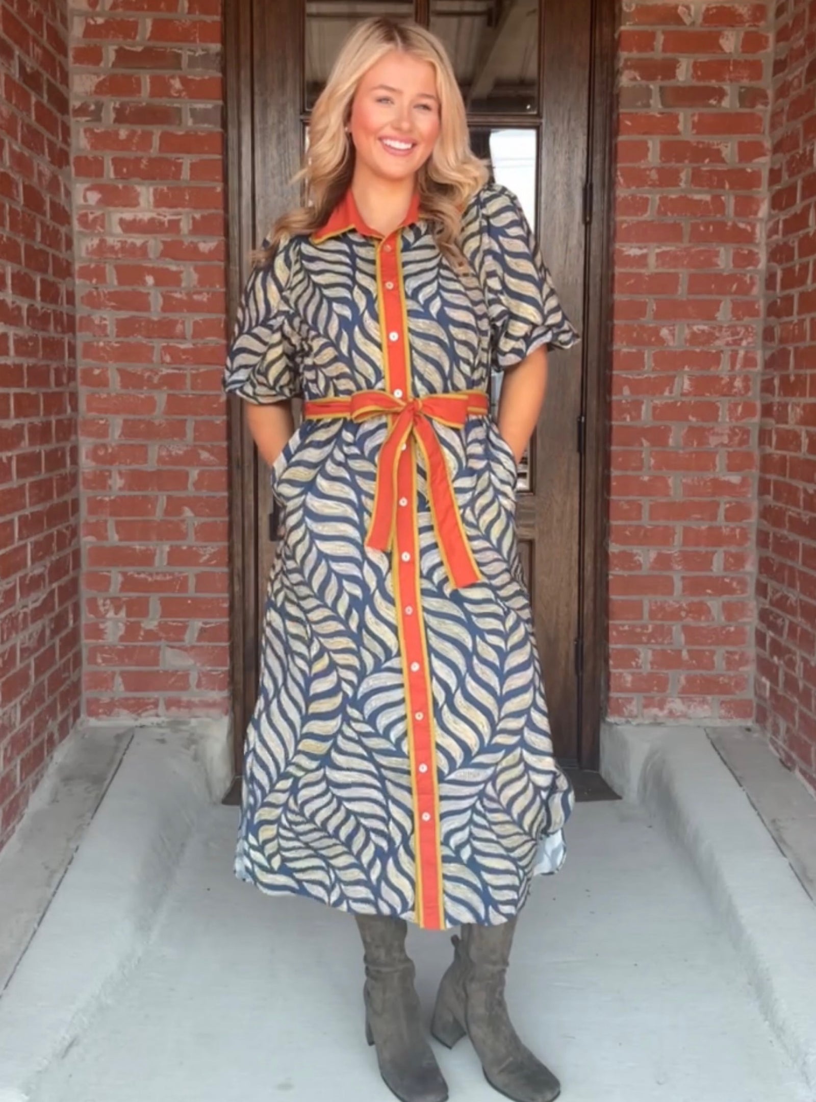 Turning Over A New Leaf Midi Dress