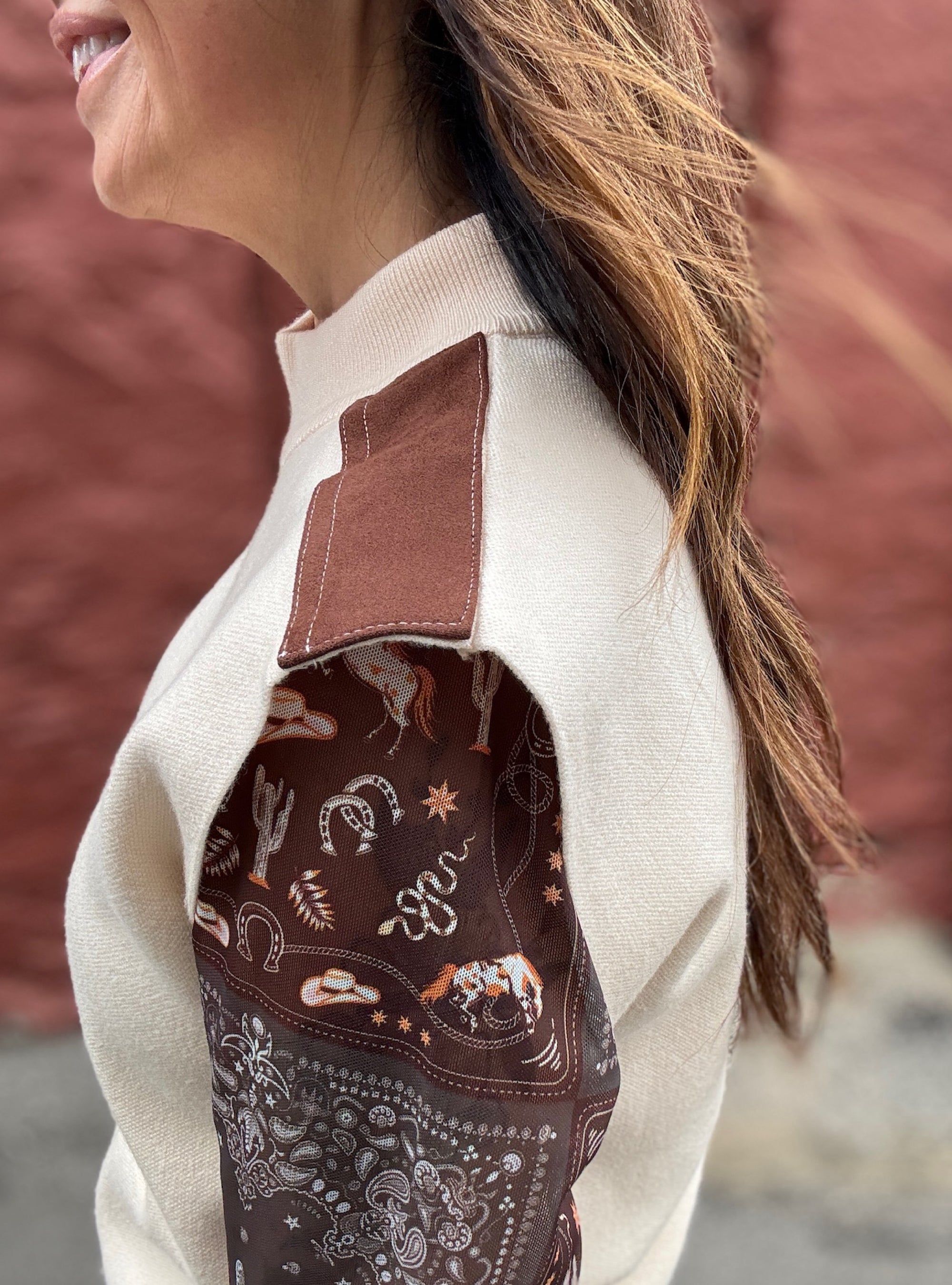 Cozy With Character Shoulder Detail Top