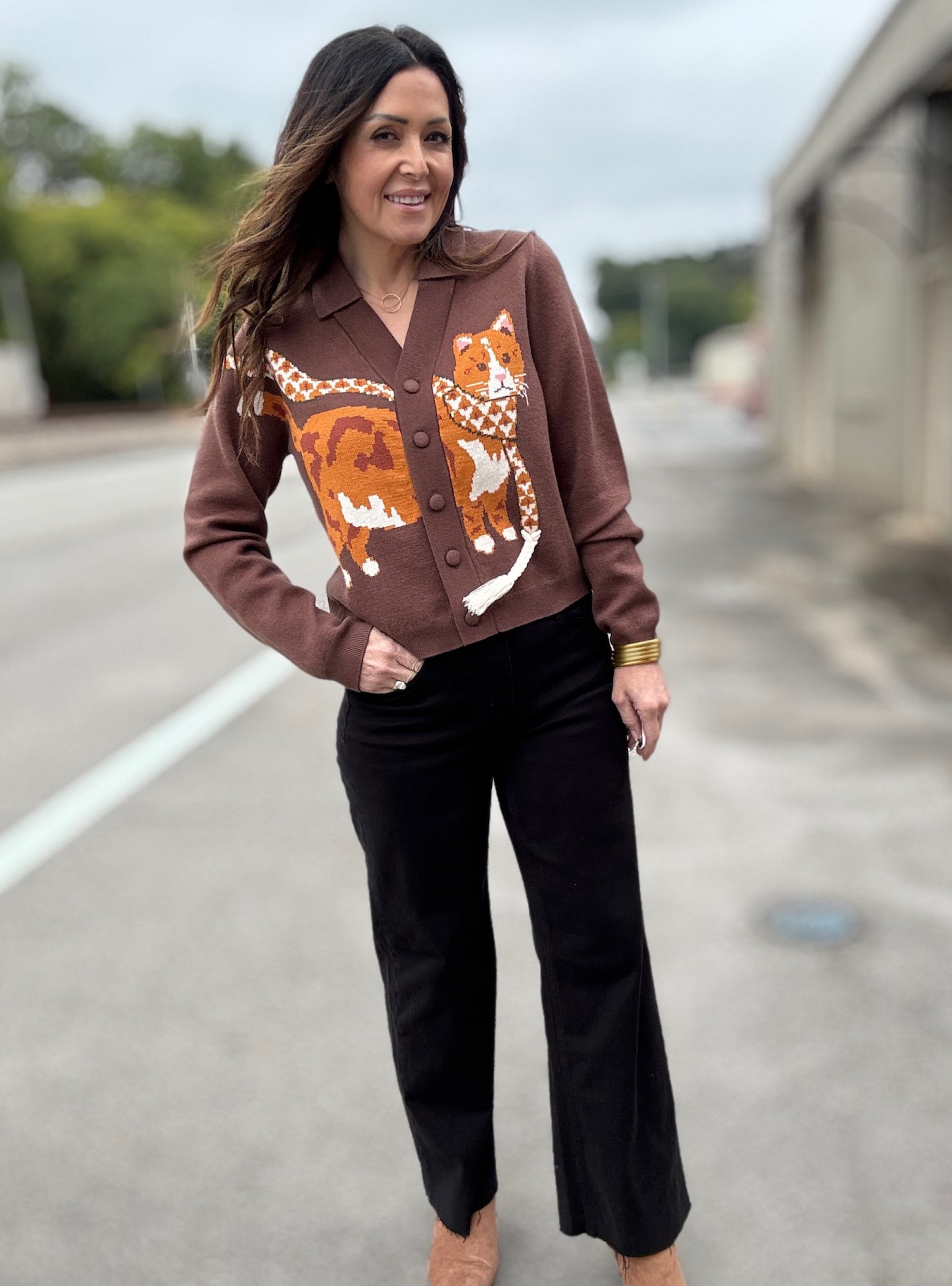 The Cat's Meow Collared Cardigan