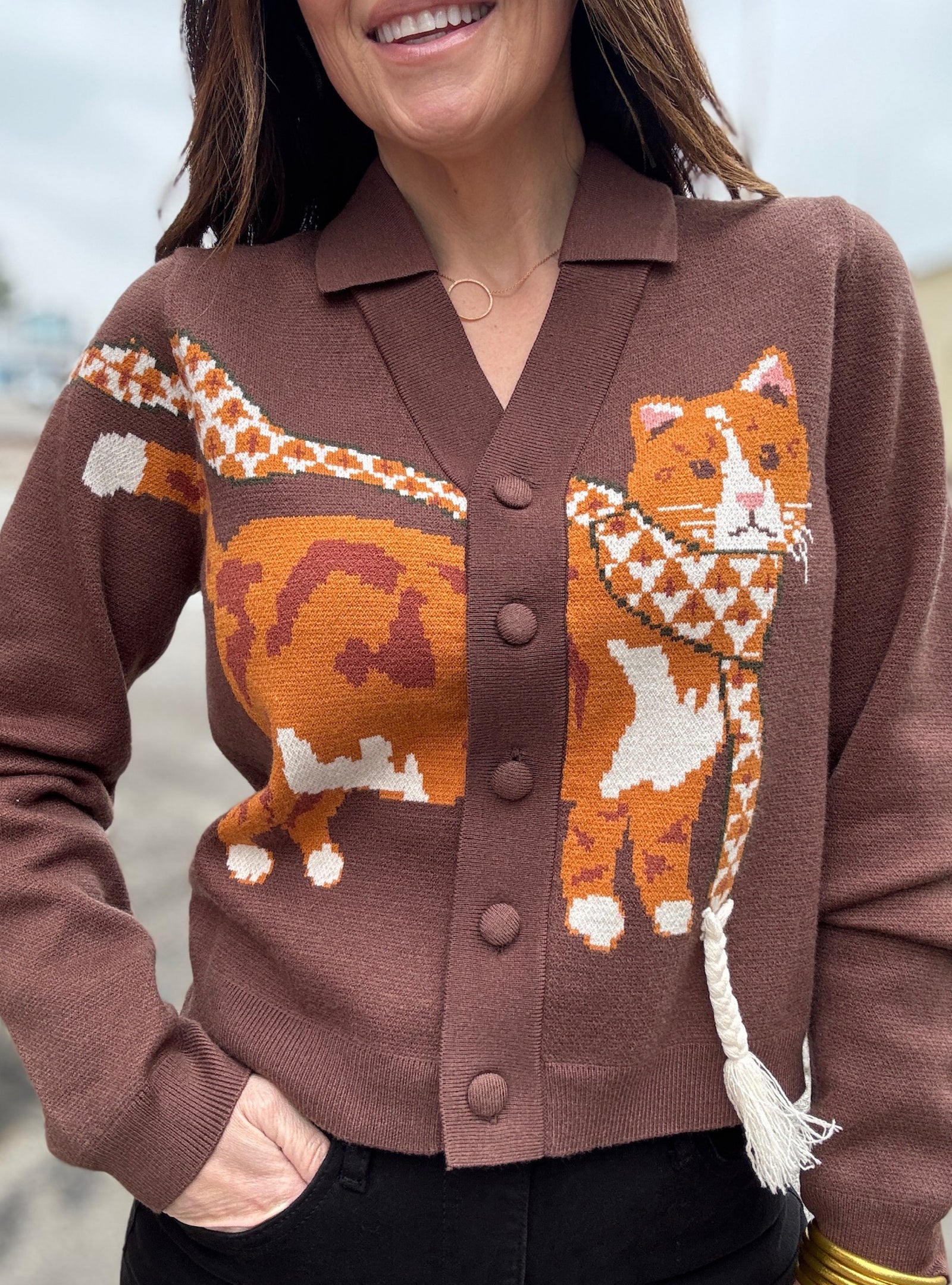 The Cat's Meow Collared Cardigan