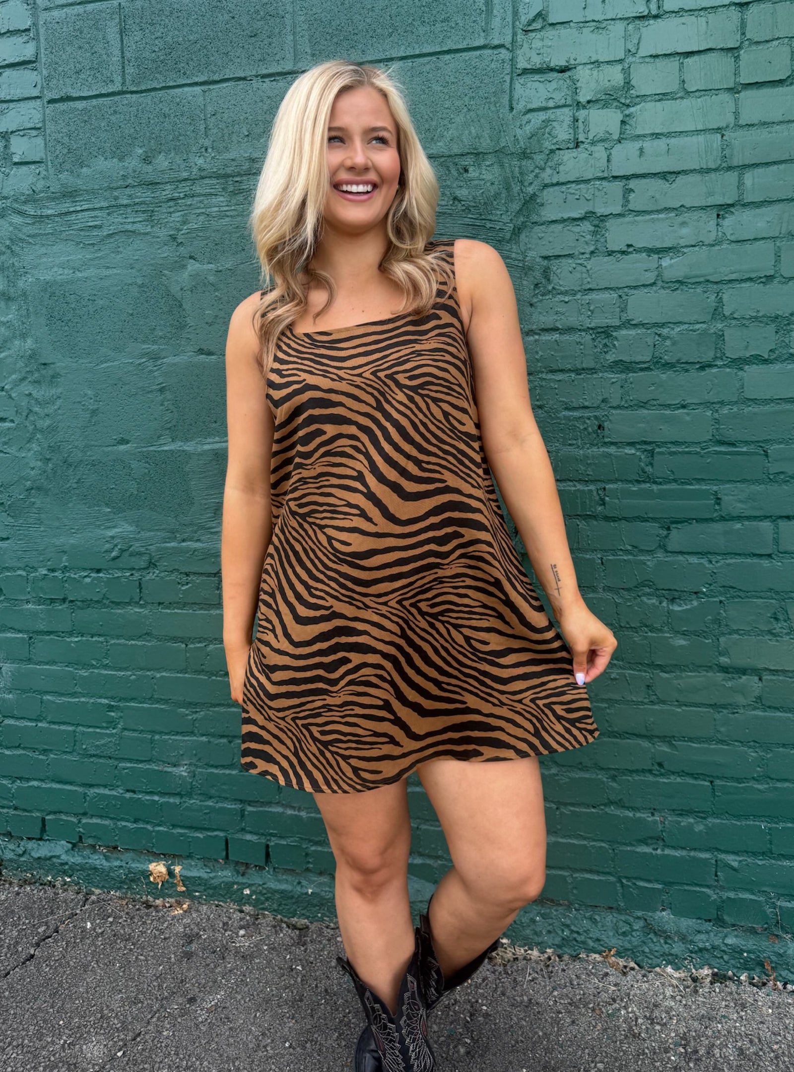 Wildly Well Dressed Linen Blend Swing Dress