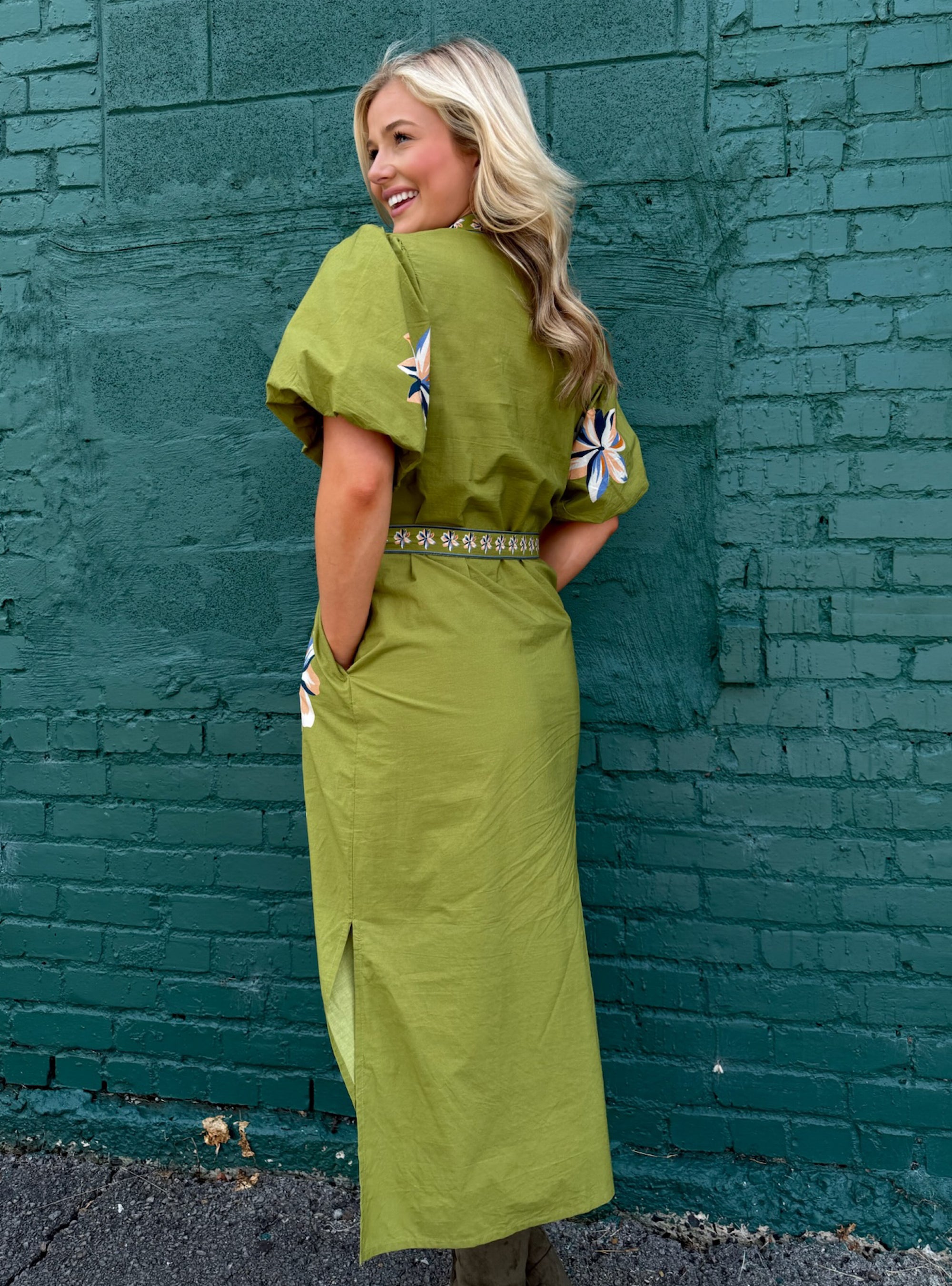 Blooms Meet Autumn Hues Midi Dress
