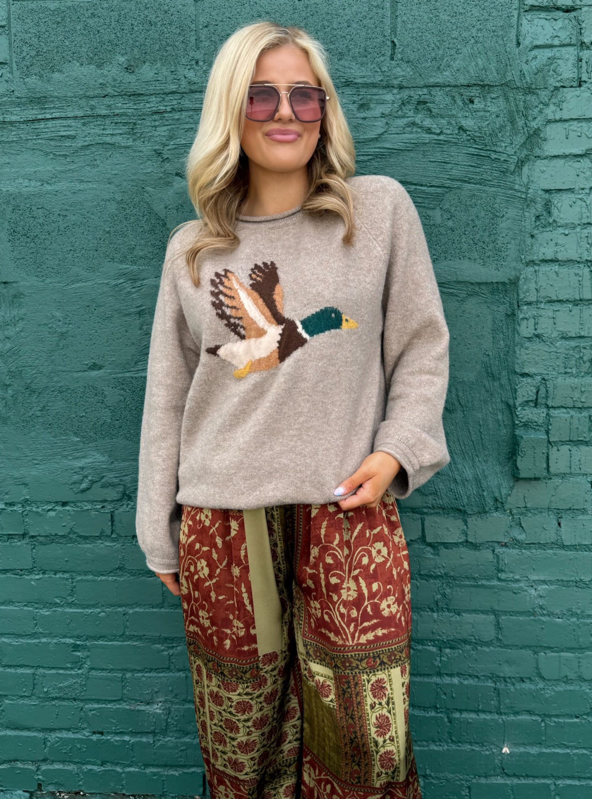 One Lucky Duck Mocha Sweater