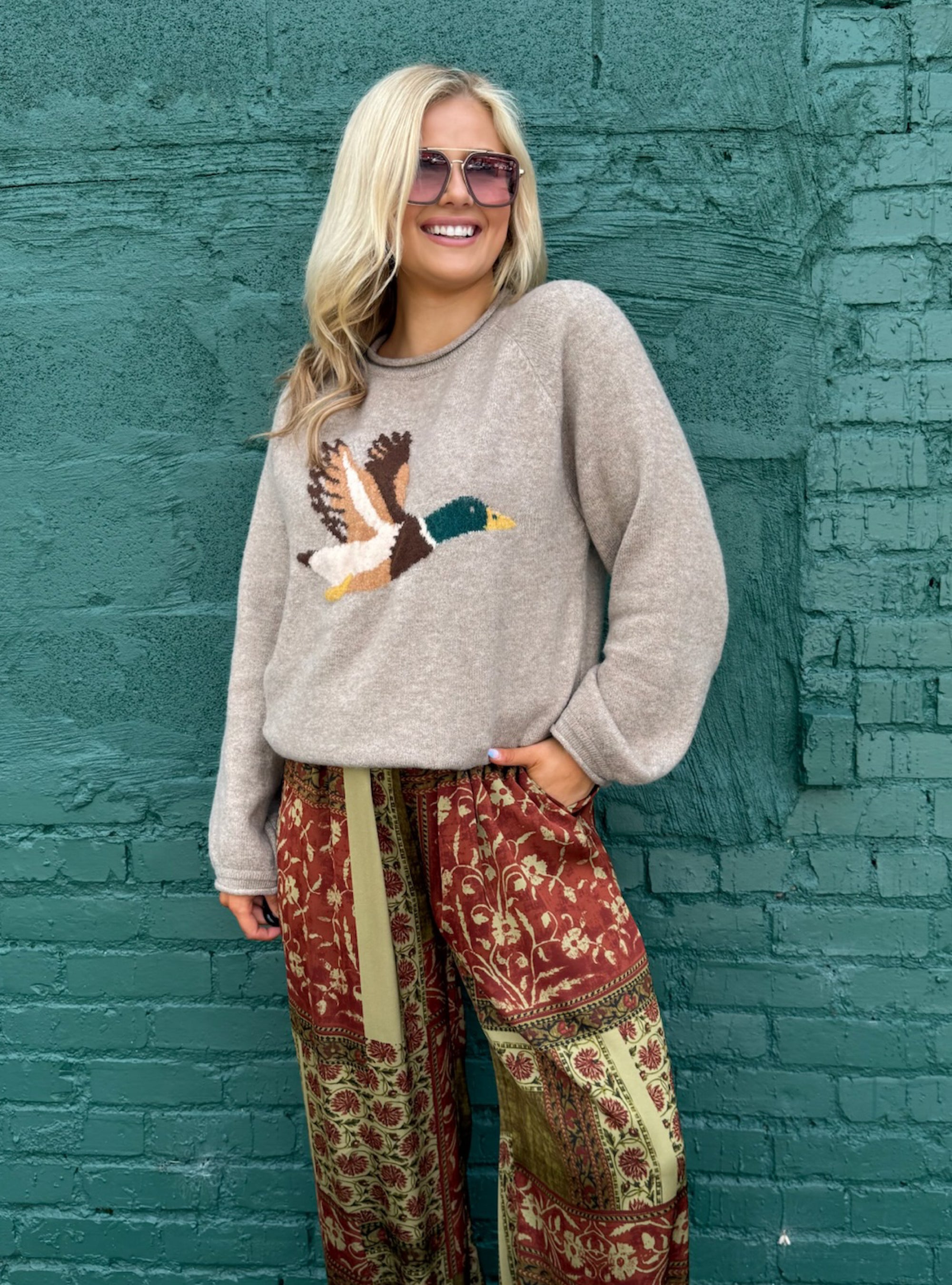 One Lucky Duck Mocha Sweater
