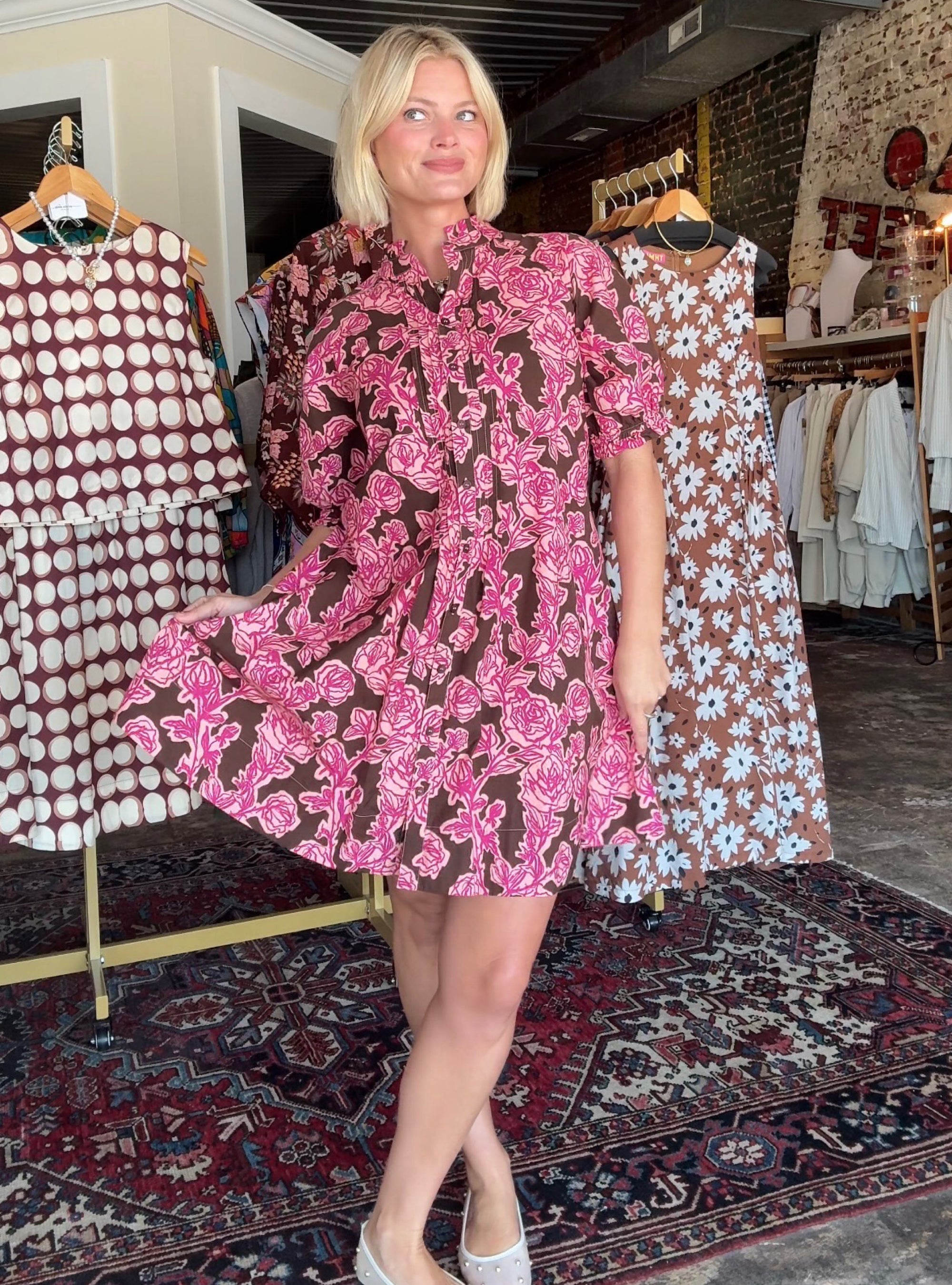 Uncle Frank Rose to the Occasion Dress