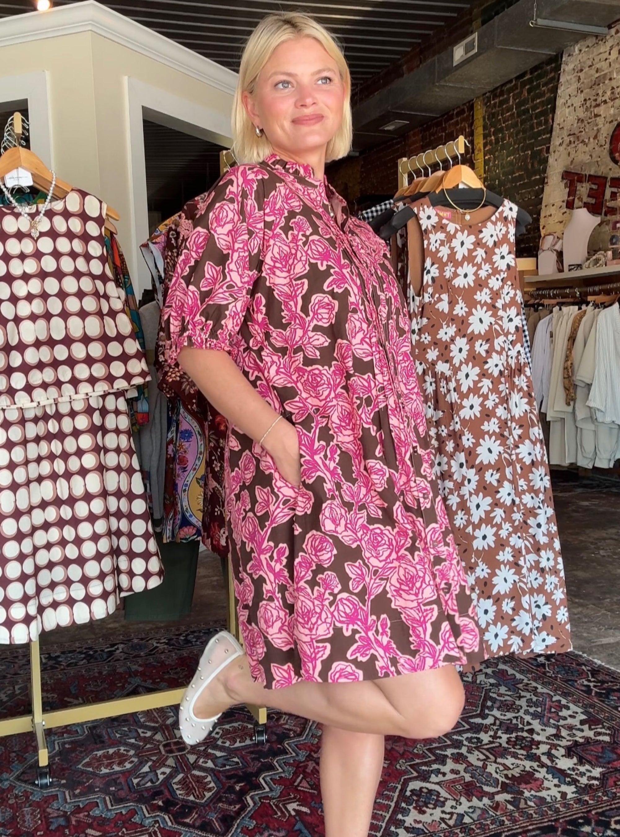 Uncle Frank Rose to the Occasion Dress