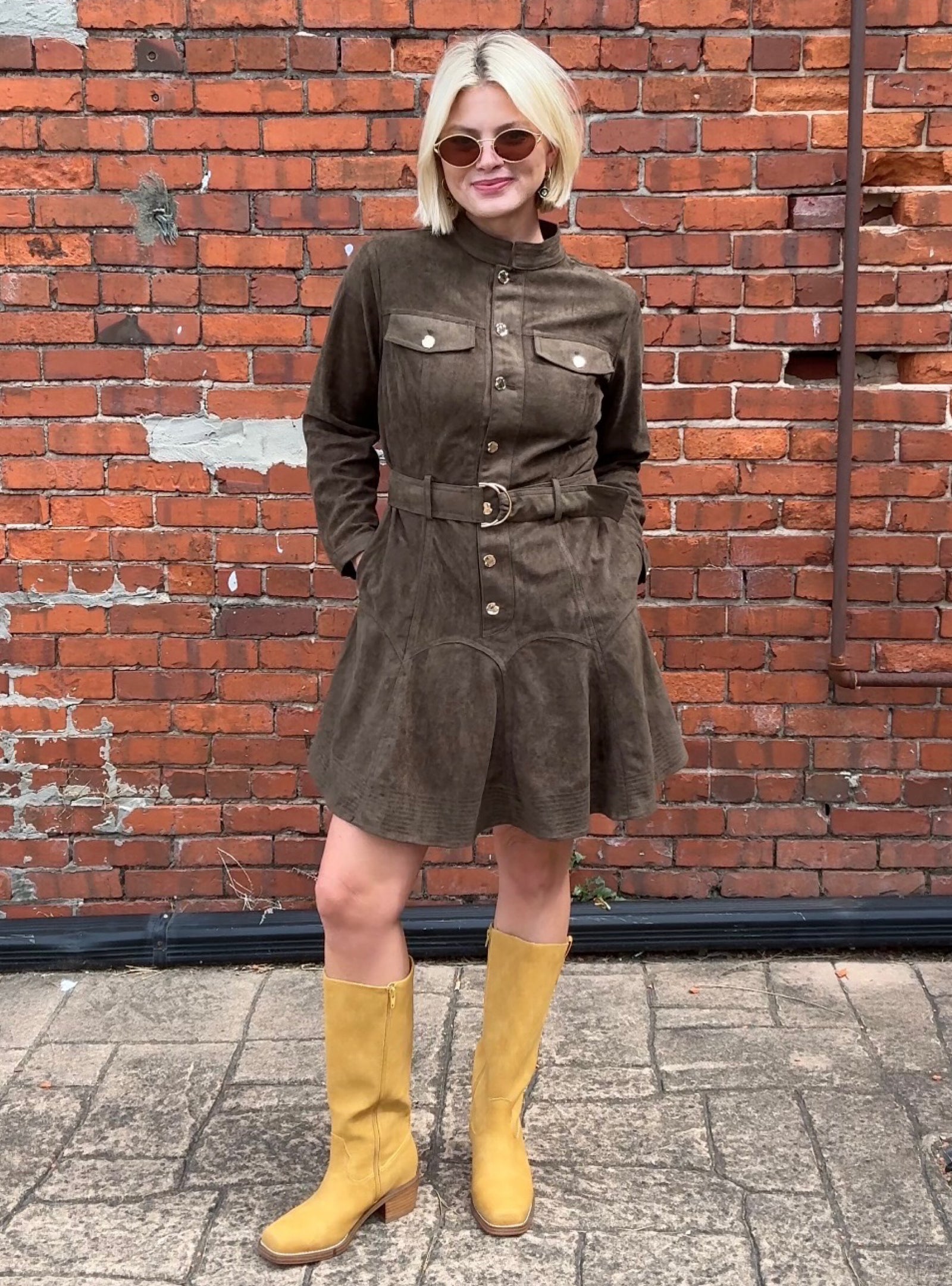 Olive A Good Belted Moment Dress