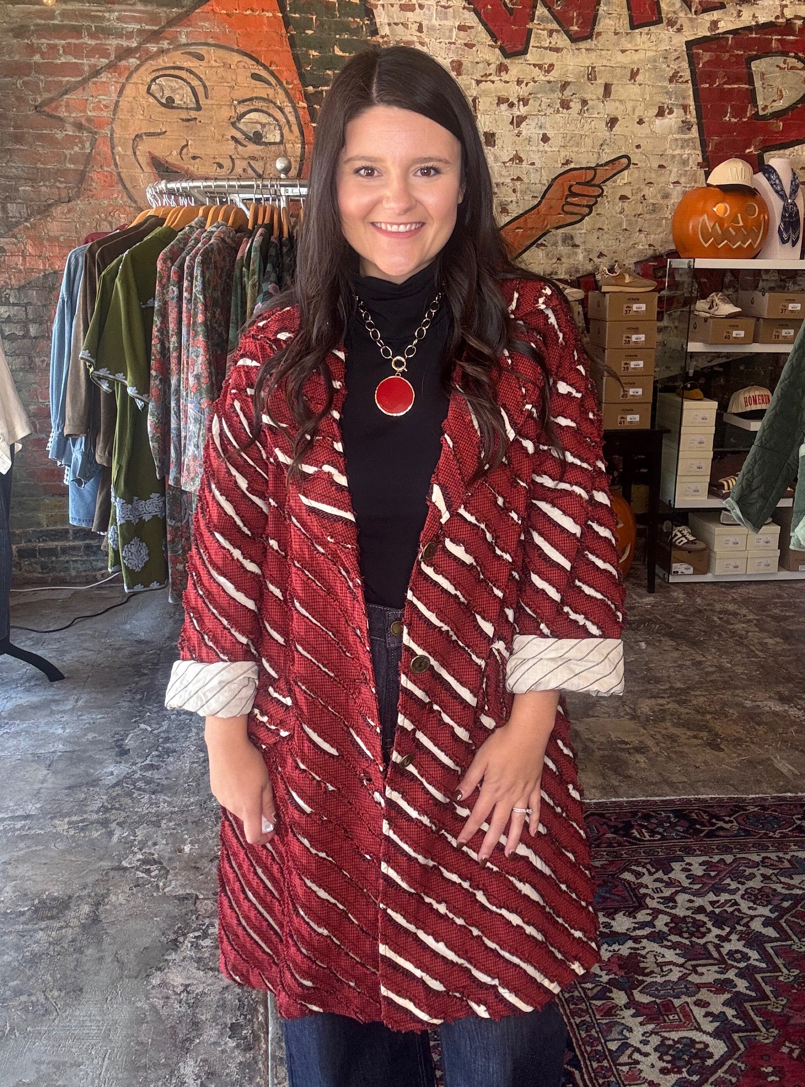 Red-y To Rumble Textured Jacket