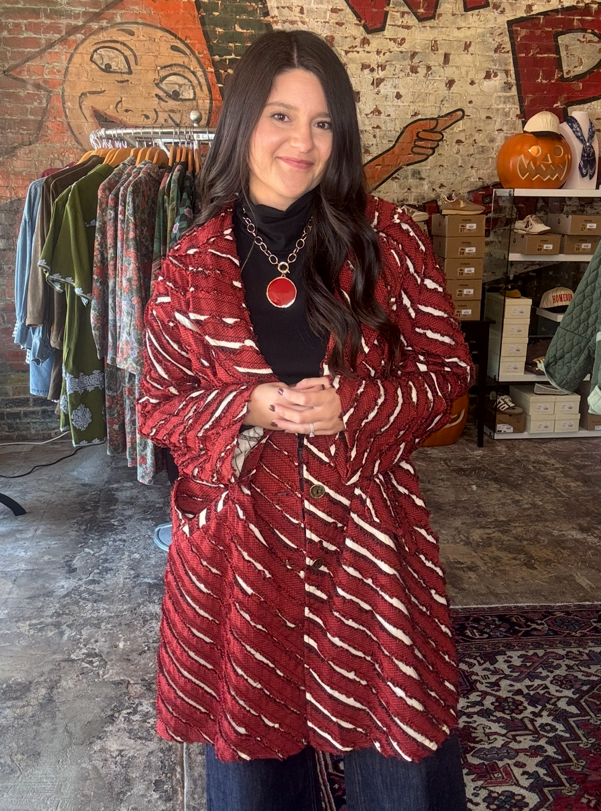 Red-y To Rumble Textured Jacket