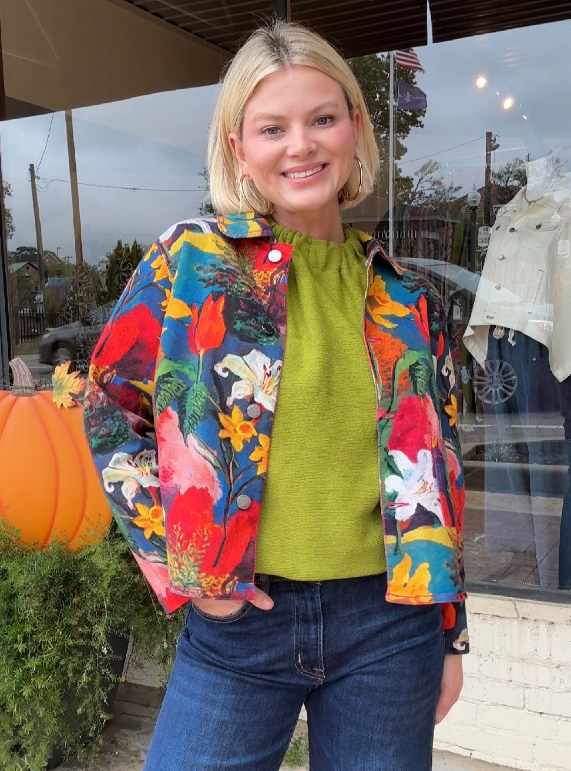 APNY Harvest Printed Denim Jacket