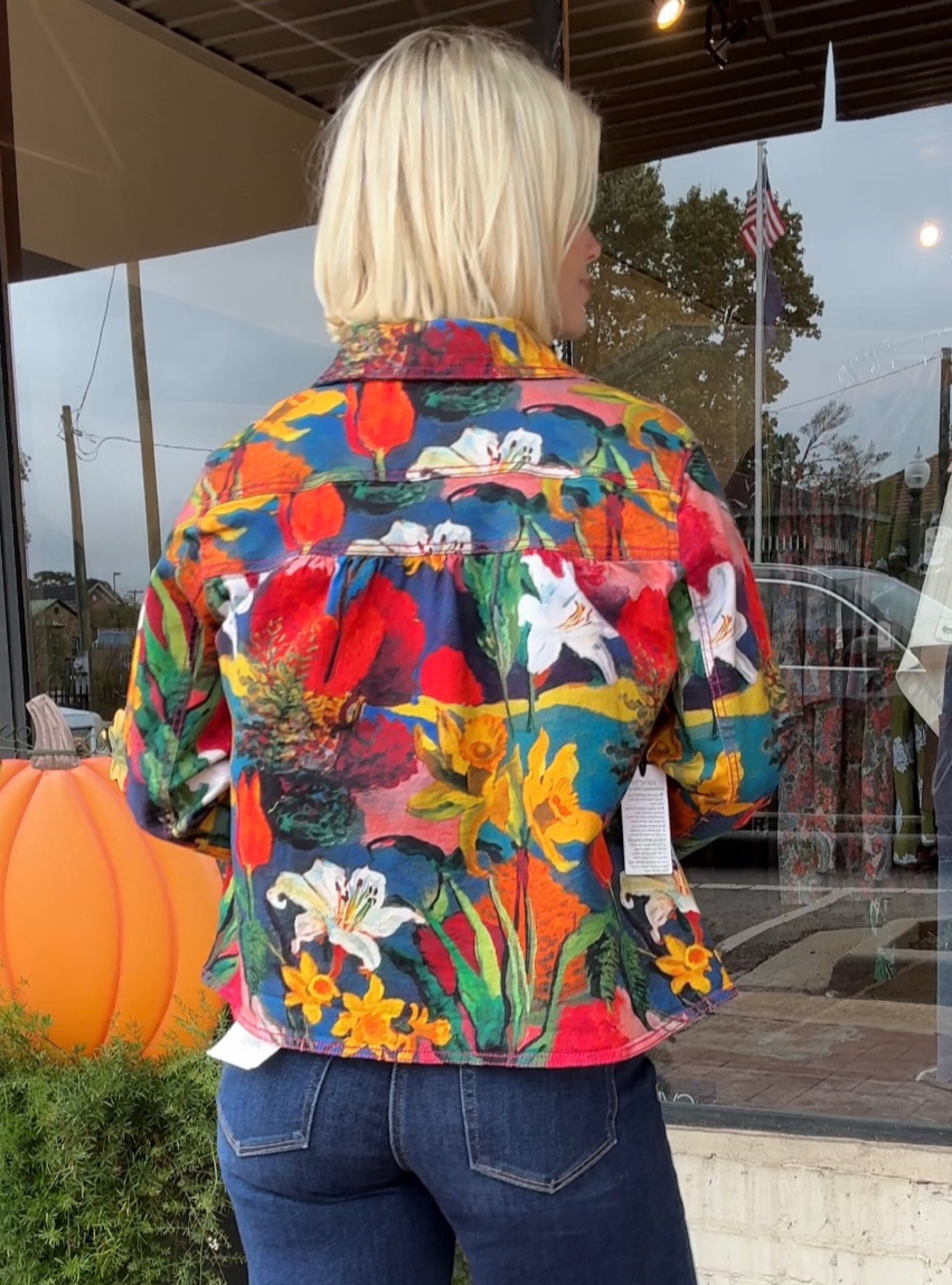 APNY Harvest Printed Denim Jacket