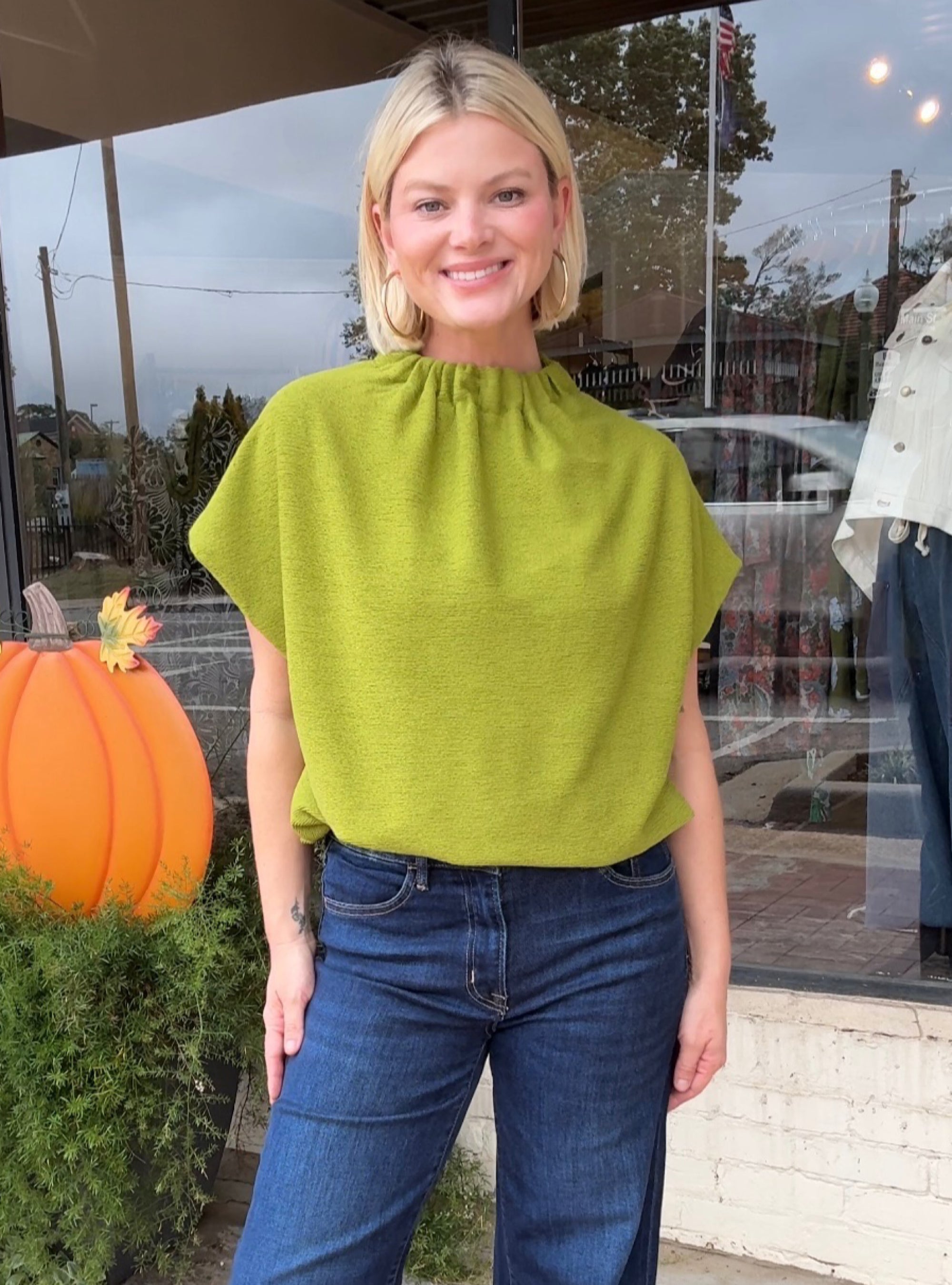 Simple Style With A Pop of Lime Top