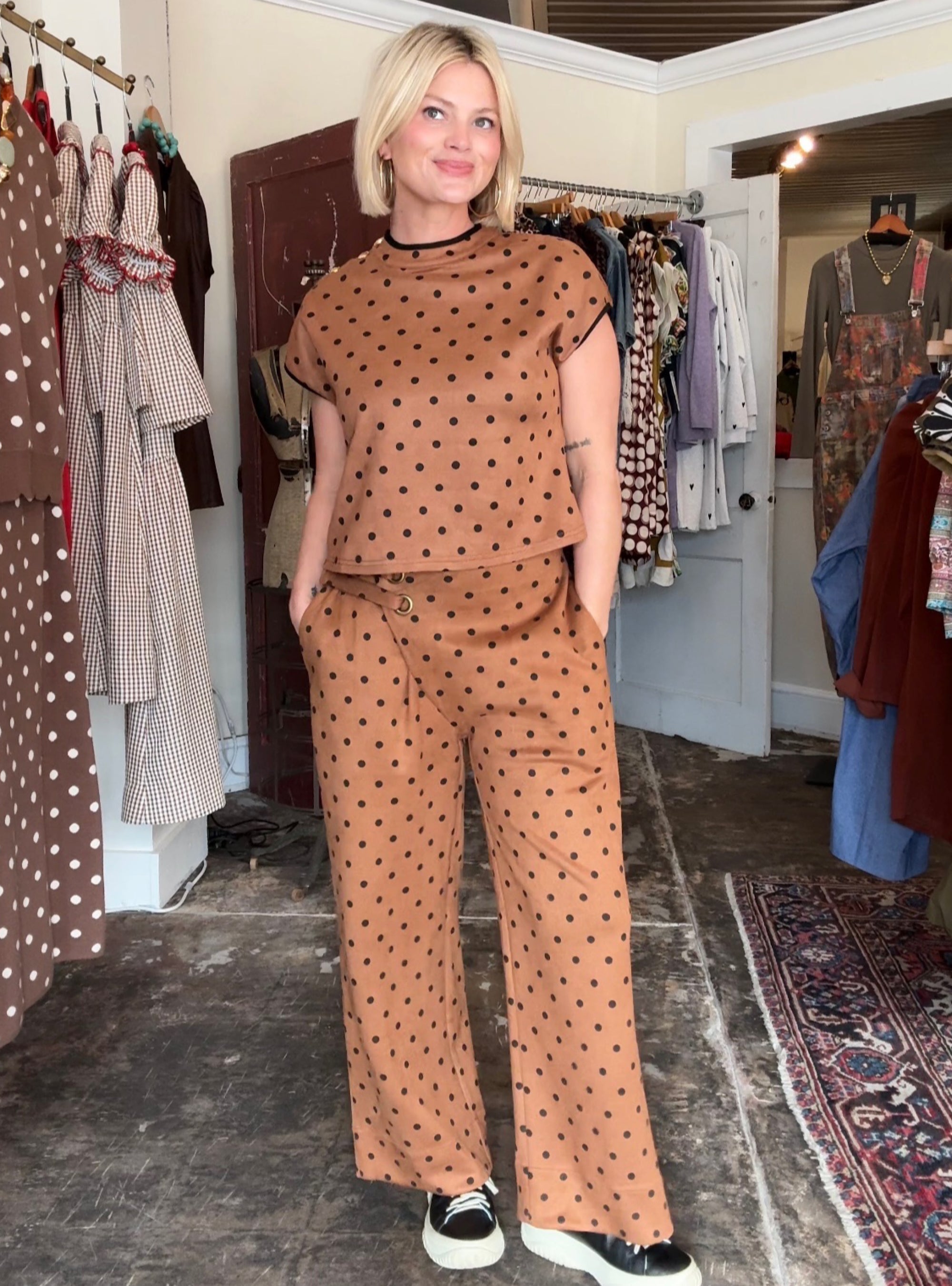 Dot, Dot, Darling Side Detail Pant