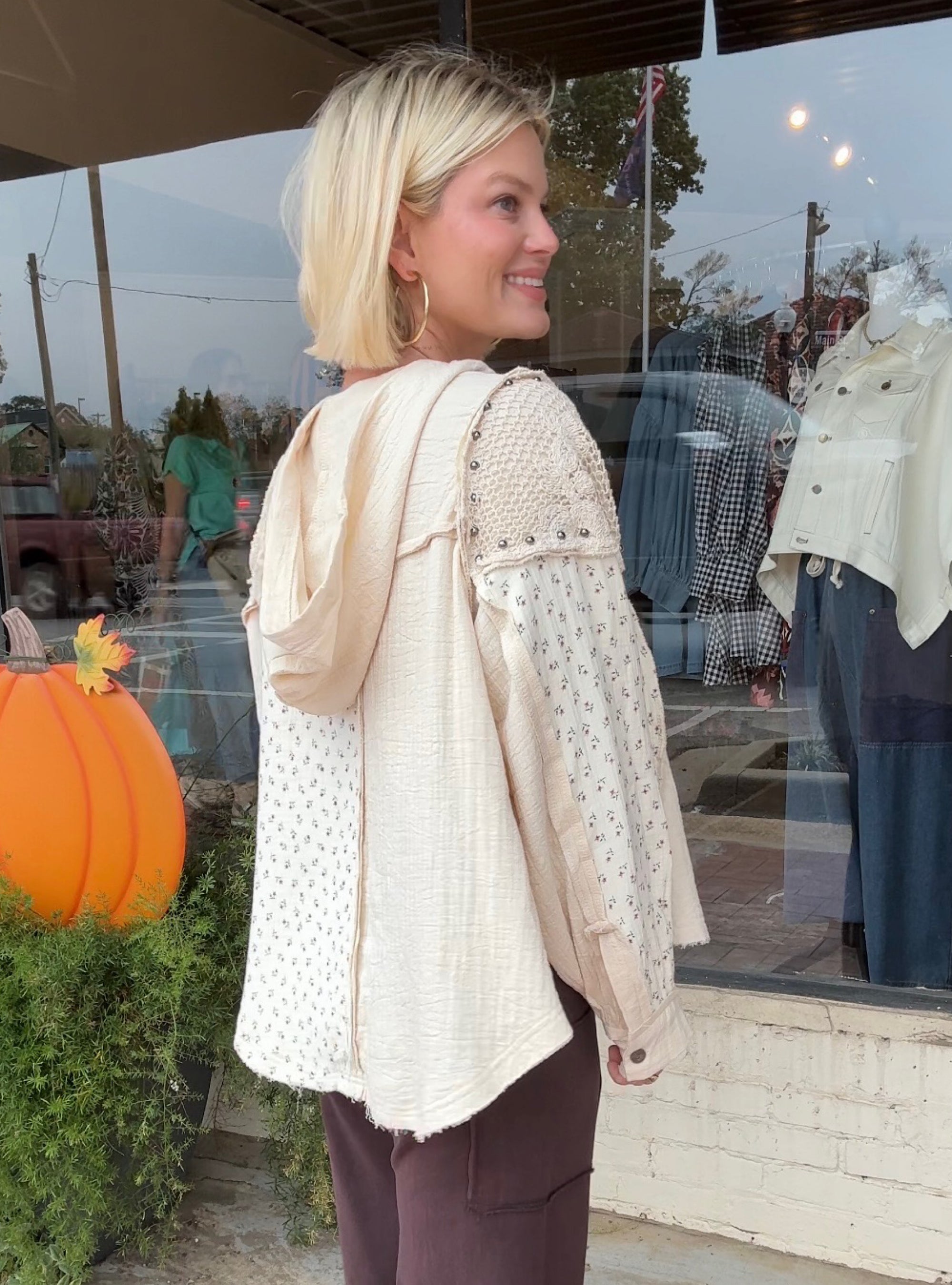 Ditsy Does It Relaxed Double Gauze Top
