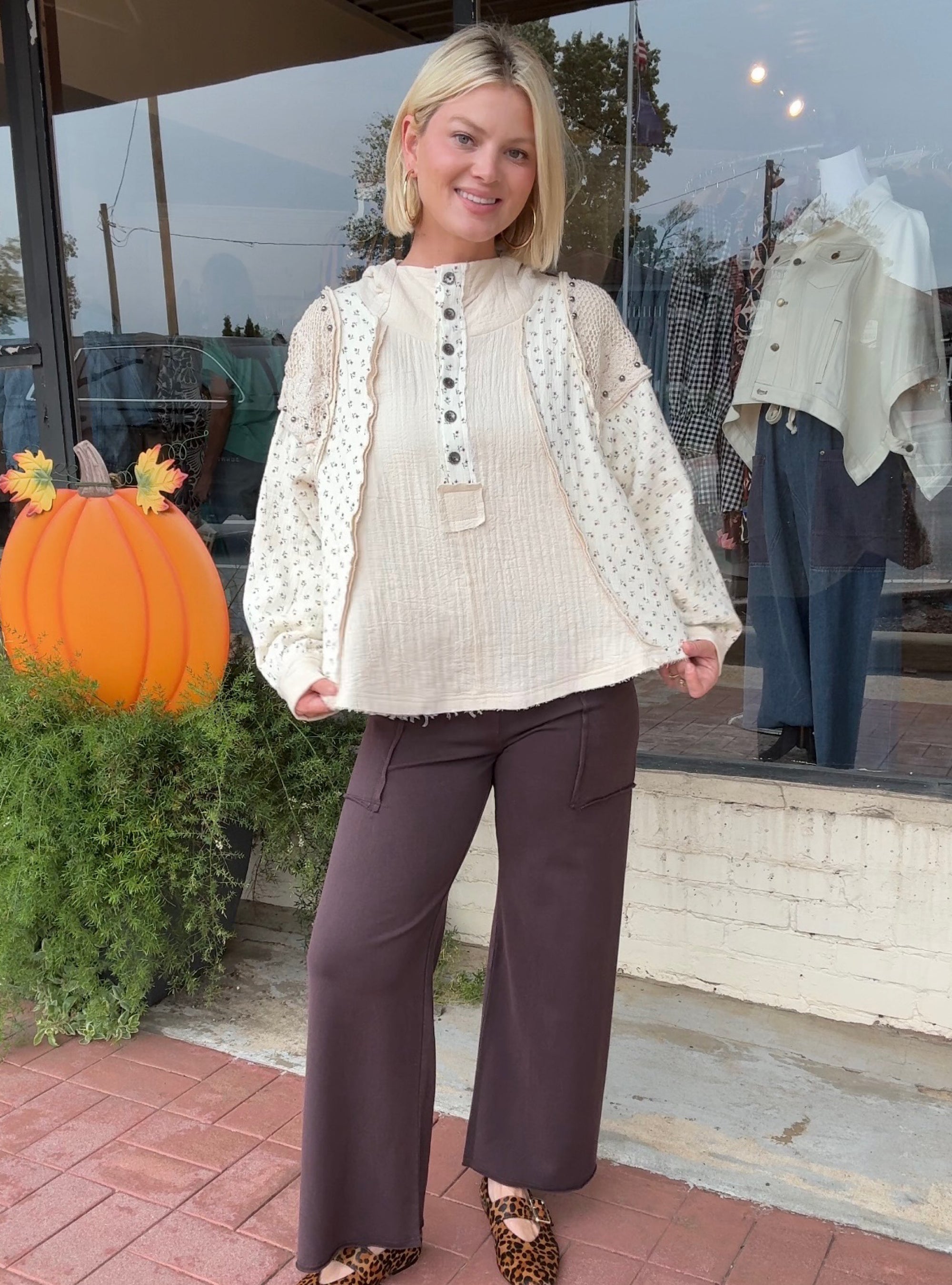 Ditsy Does It Relaxed Double Gauze Top
