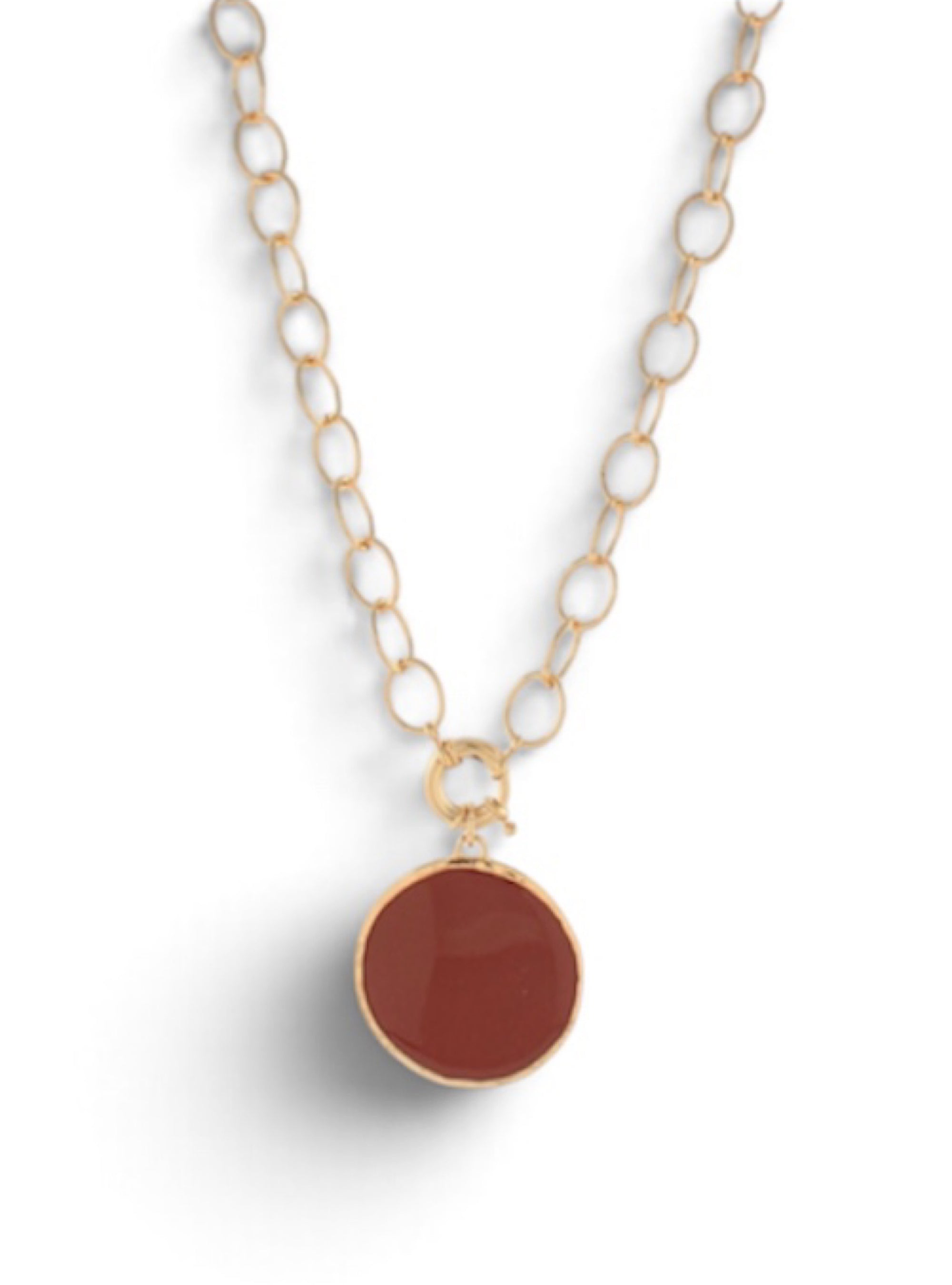Full Circle Fabulous Necklace - Brown