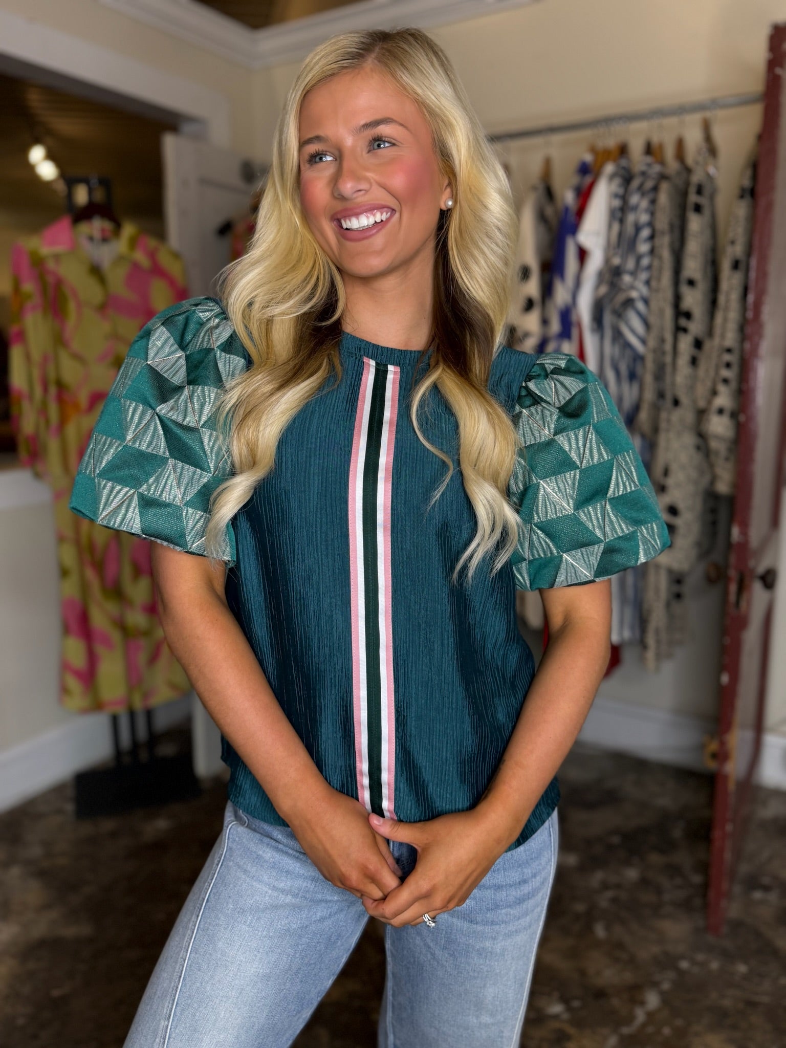 Emerald Dreams And Soft Seams Top