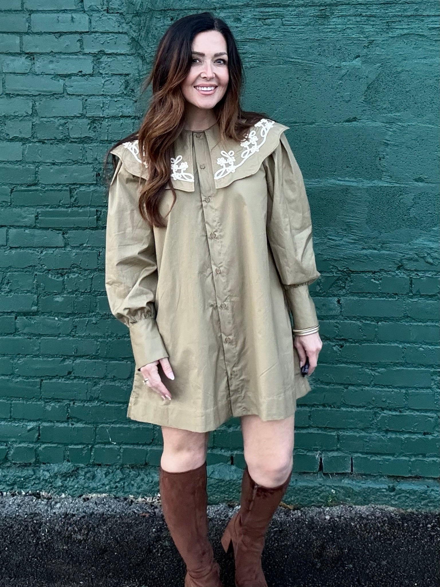 Big Collar, Big Confidence Shirt Dress