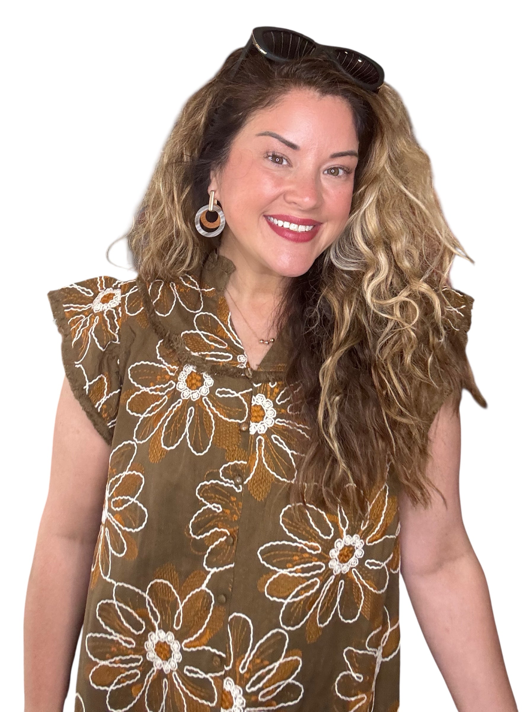 Brown Hues And Fringe Cues Dress