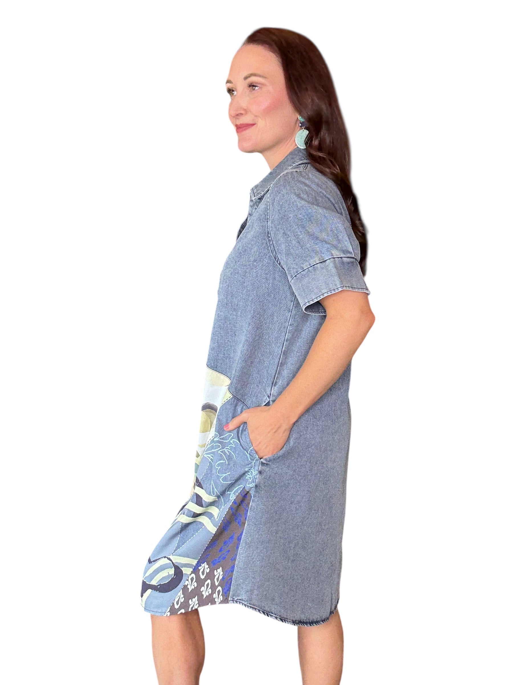 Lior Rina Denim Mix Media Dress